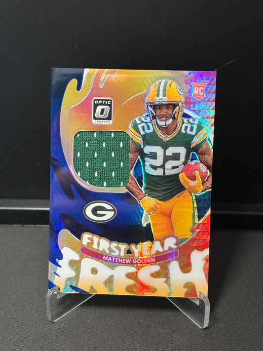 Matthew Golden RC Panini Donrus Optic 2025 "First Year Fresh" GreenBay Packers