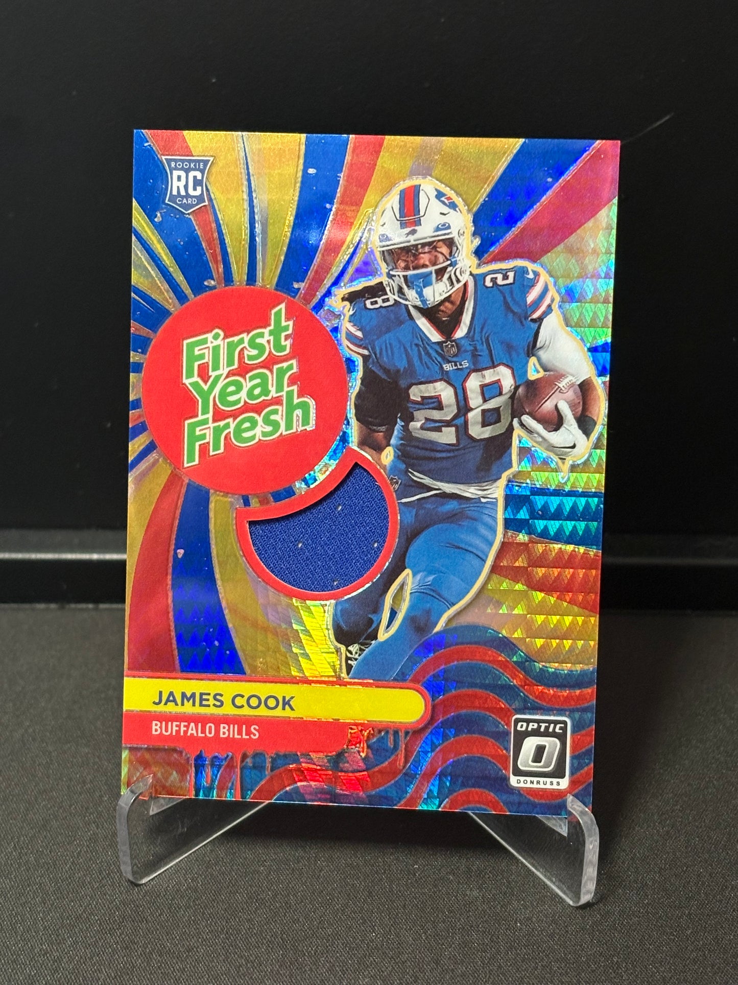 James Cook RC Panini Donrus Optic 2022 "First Year Fresh" Buffalo Bills