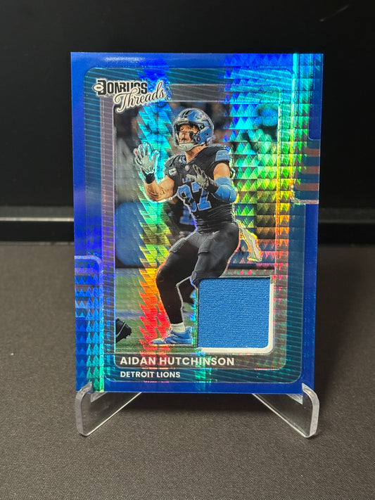 Aidan Hutchinson Panini Donruss Optic 2025 "Donruss Threads" Detroit Lions