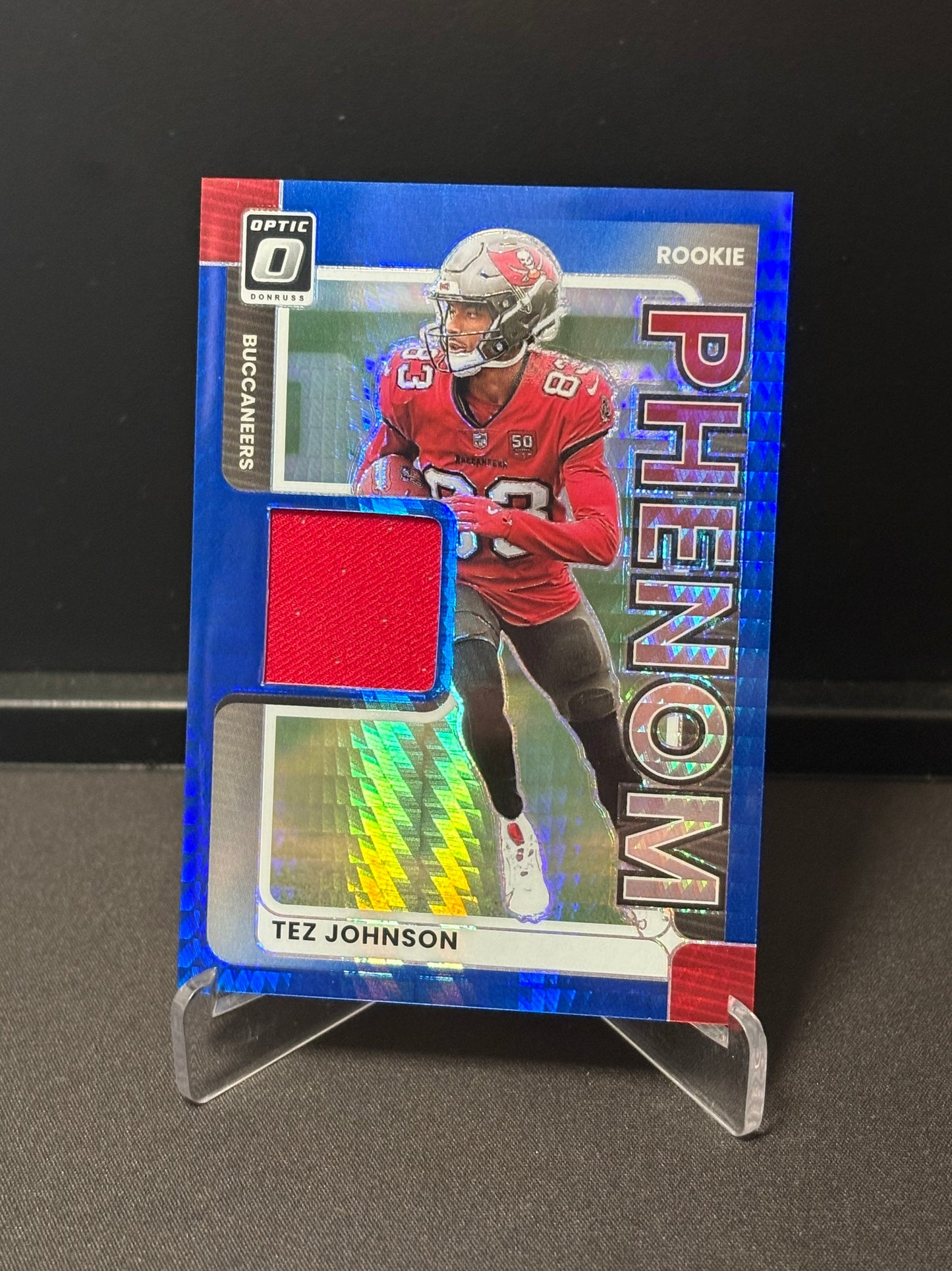 Tez Johnson RC Panini Donruss Optic 2025 "Rookie Phenom" Tampa Bay Buccanneers