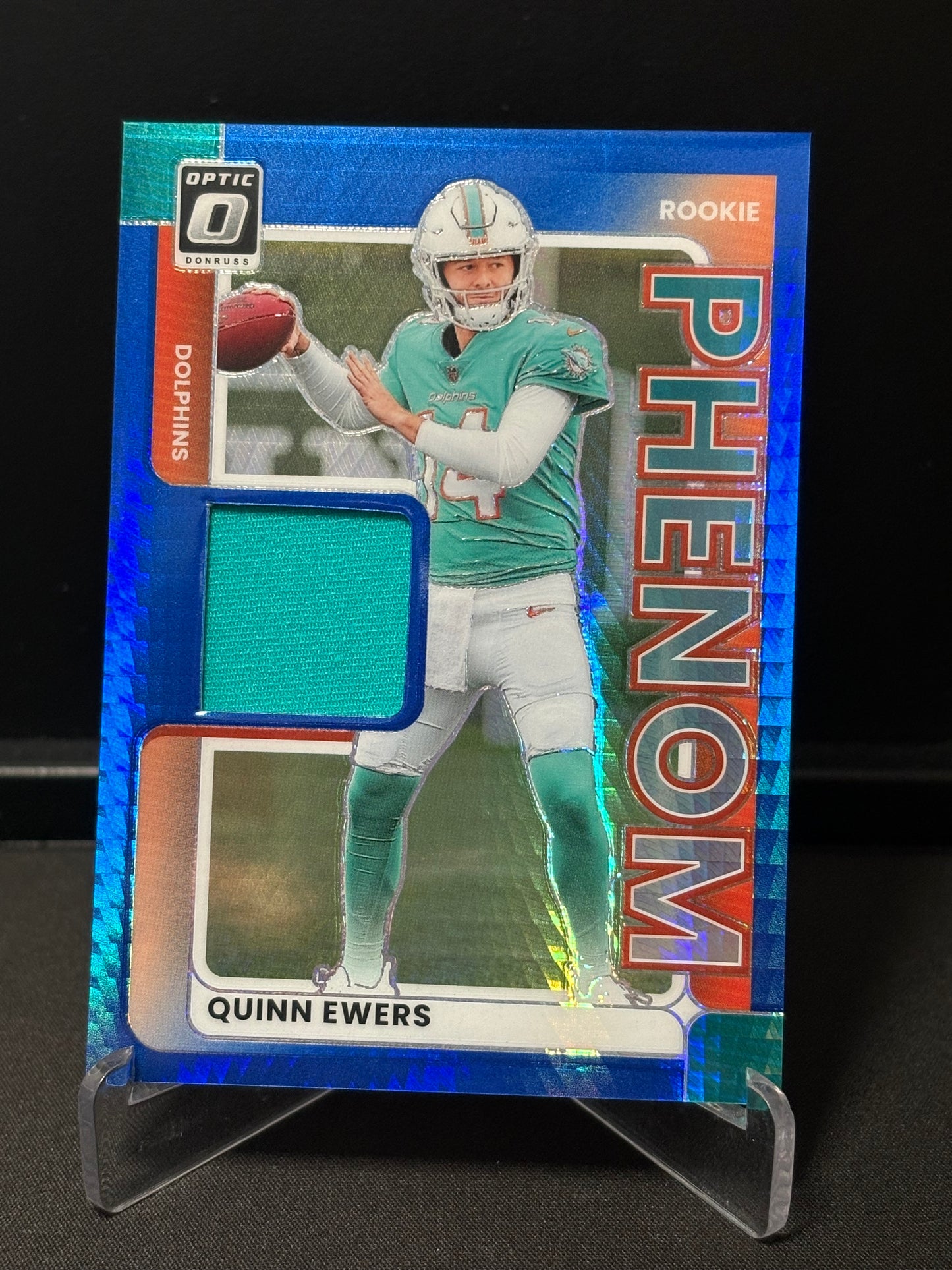Quinn Ewers RC Panini Donruss Optic 2025 "Rookie Phenom" Miami Dolphins