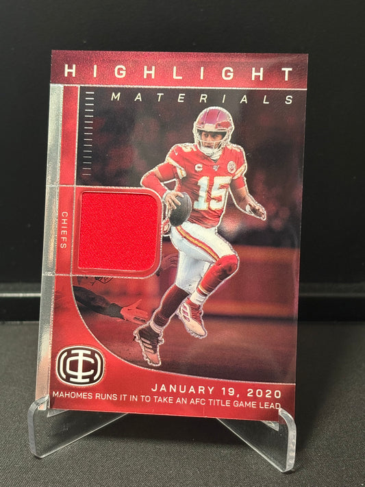 Patrick Mahomes Panini Icons Collection 2025 "Highlight Materials" Kansas City Chiefs