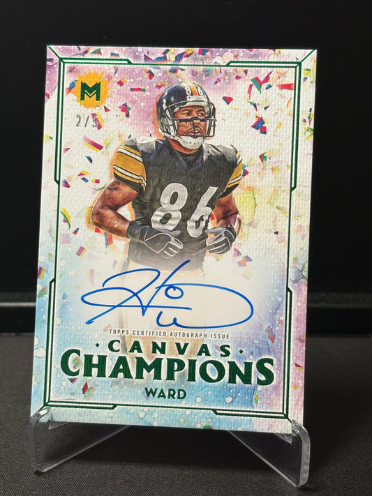 Hines Ward Topps Motif 2024 "Canvas Champions OnCard /5" Pittsburgh Steelers