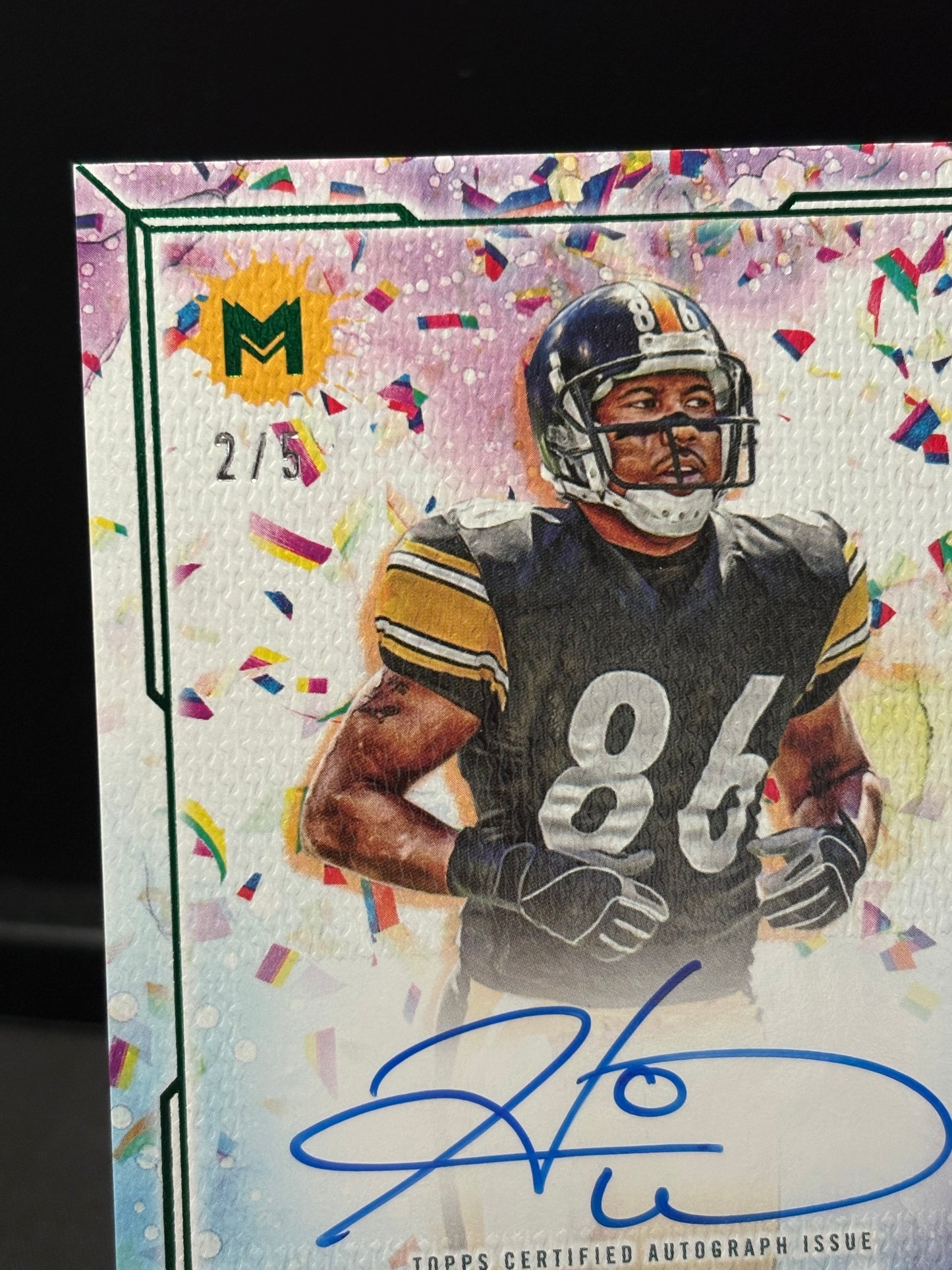 Hines Ward Topps Motif 2024 "Canvas Champions OnCard /5" Pittsburgh Steelers