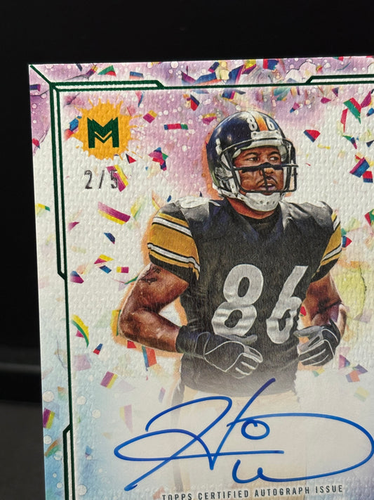 Hines Ward Topps Motif 2024 "Canvas Champions OnCard /5" Pittsburgh Steelers