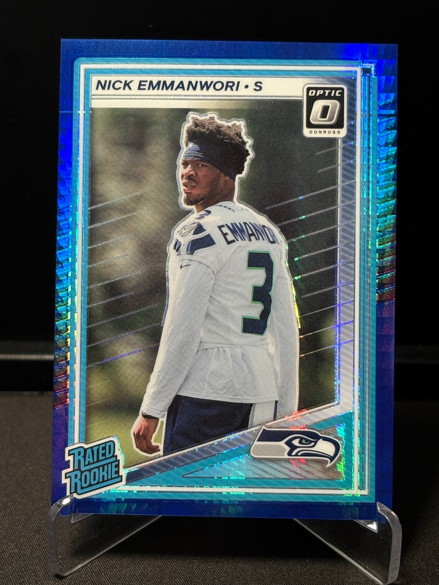 Nick Emmanwori RC Donruss Optic 2025 "Blue Hyper" Seattle Seahawks