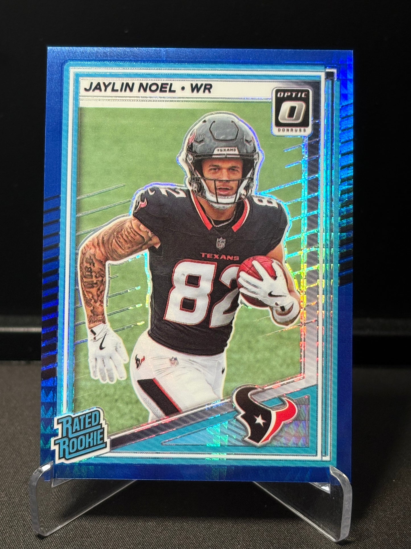 Jaylin Noel RC Donruss Optic 2025 "Blue Hyper" Houston Texans