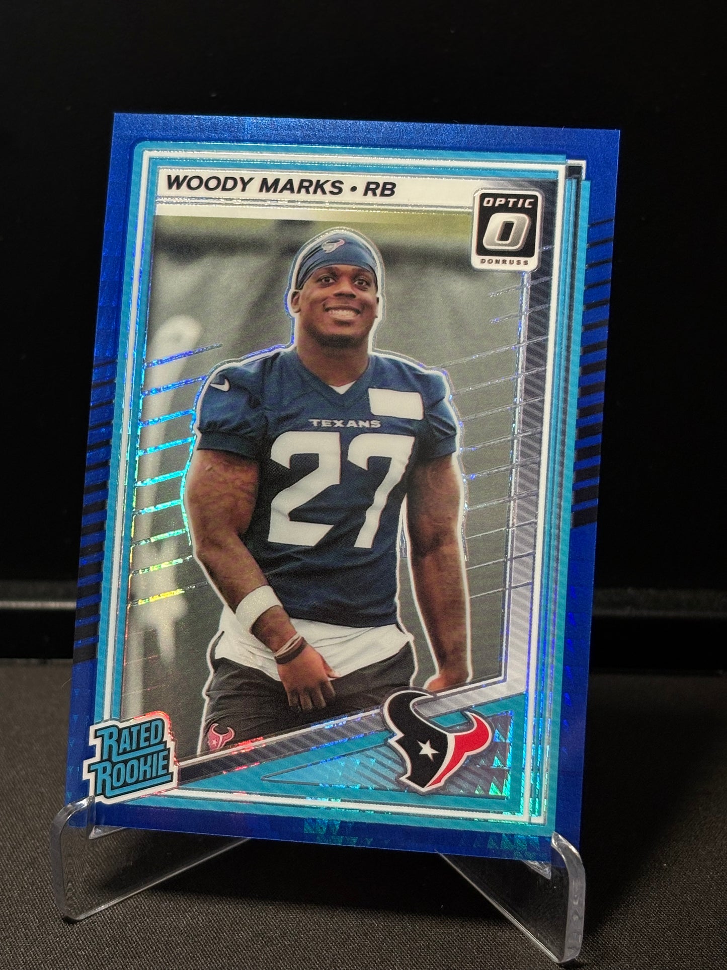 Woody Marks RC Donruss Optic 2025 "Blue Hyper" Houston Texans