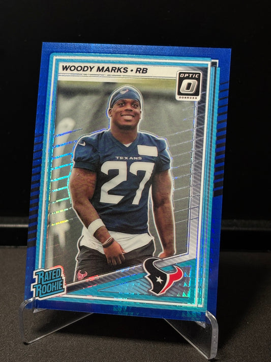Woody Marks RC Donruss Optic 2025 "Blue Hyper" Houston Texans