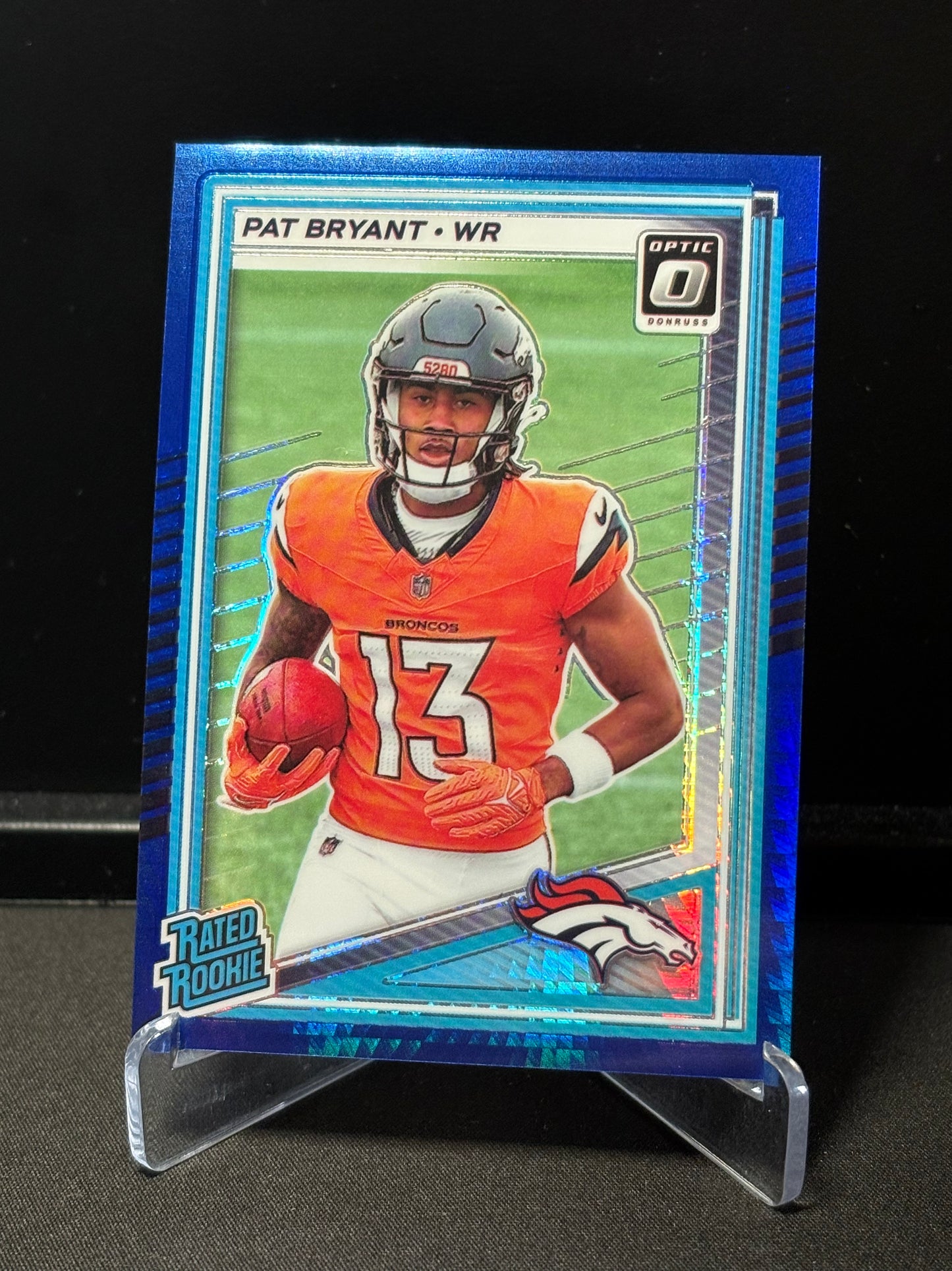 Pat Bryant RC Donruss Optic 2025 "Blue Hyper" Denver Broncos