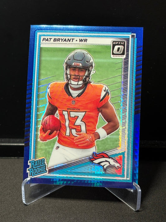 Pat Bryant RC Donruss Optic 2025 "Blue Hyper" Denver Broncos