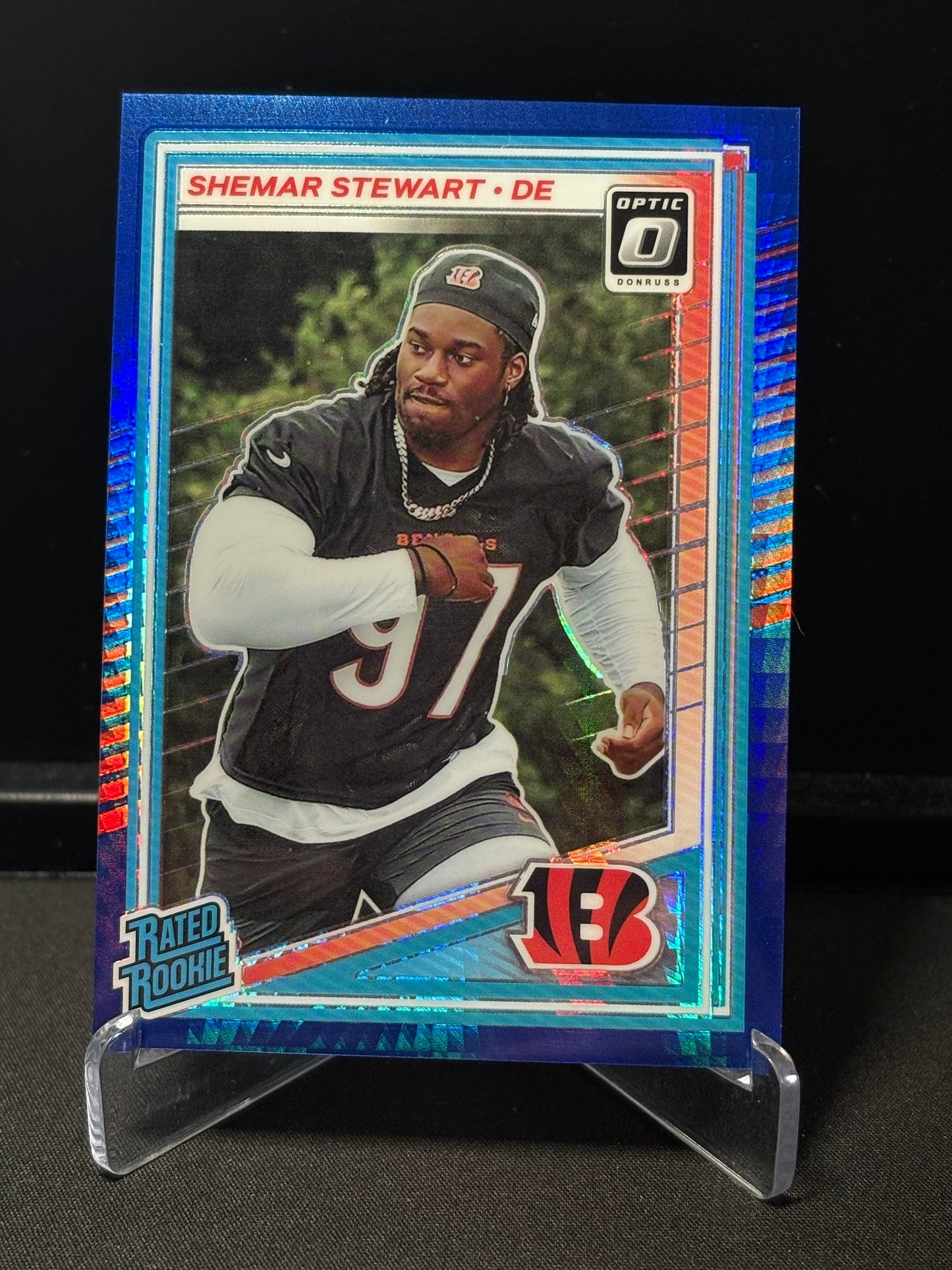 Shemar Stewart RC Donruss Optic 2025 "Blue Hyper" Cincinnati Bengals