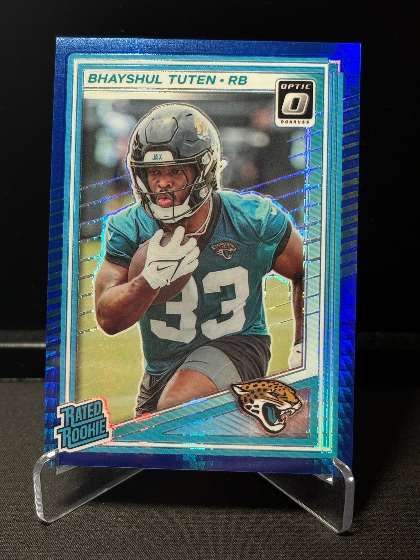 Bhayshul Tuten RC Donruss Optic 2025 "Blue Hyper" Jacksonville Jaguars