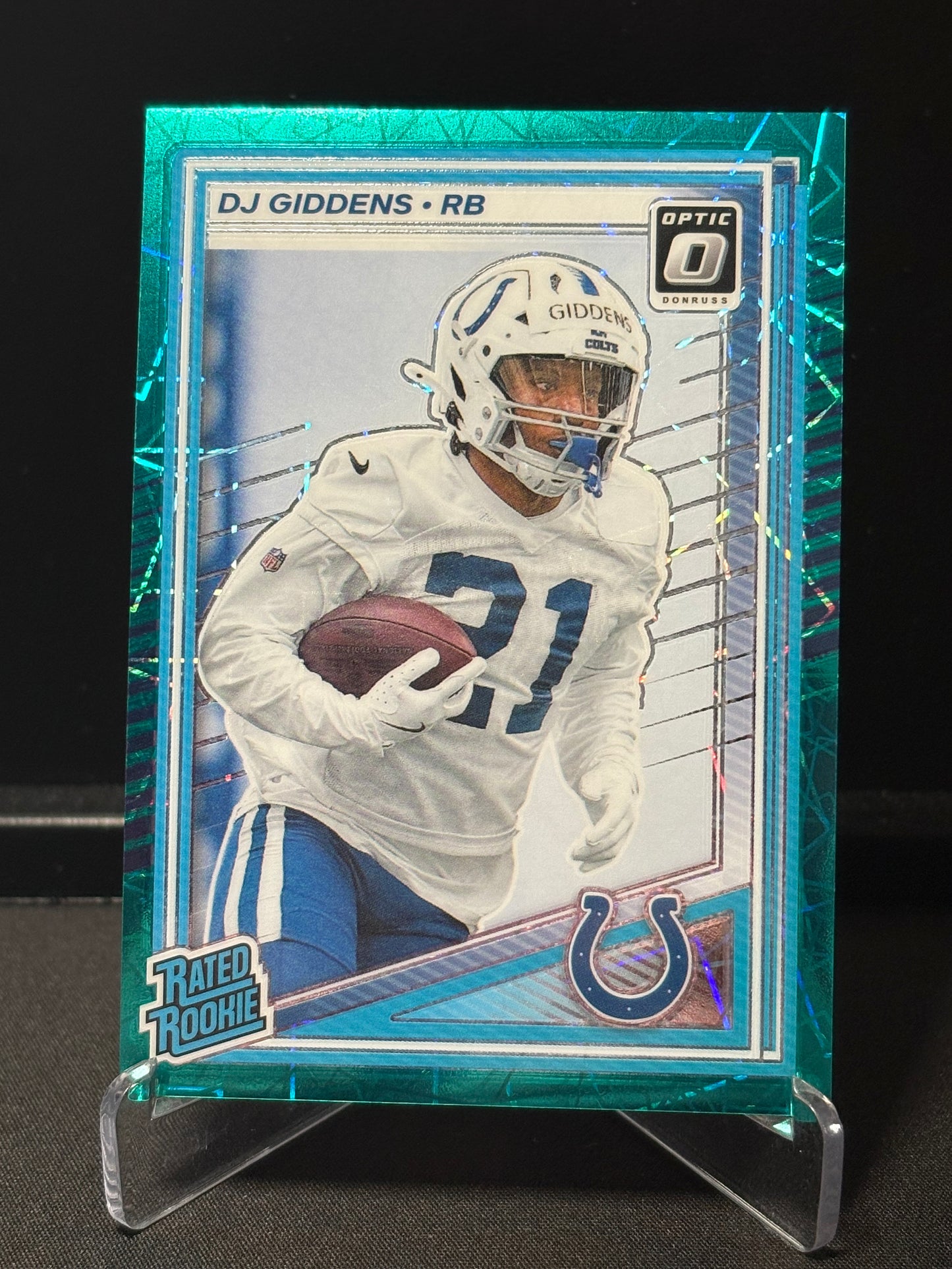 DJ Giddens RC Donruss Optic 2025 "Teal Velocity" Indianapolis Colts