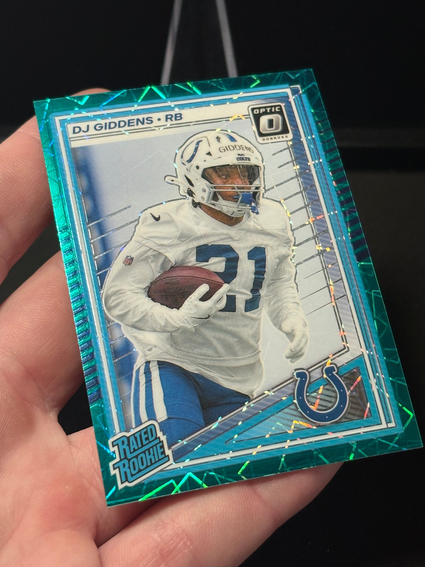 DJ Giddens RC Donruss Optic 2025 "Teal Velocity" Indianapolis Colts