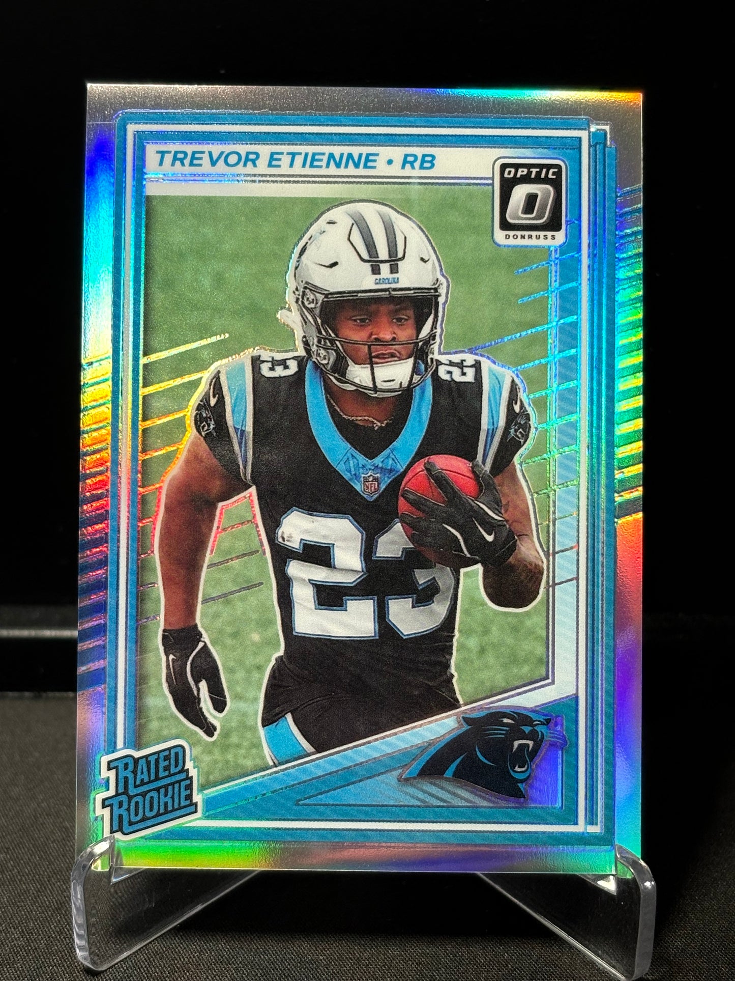 Trevor Etienne RC Donruss Optic 2025 "Silver Prizm" Carolina Panthers