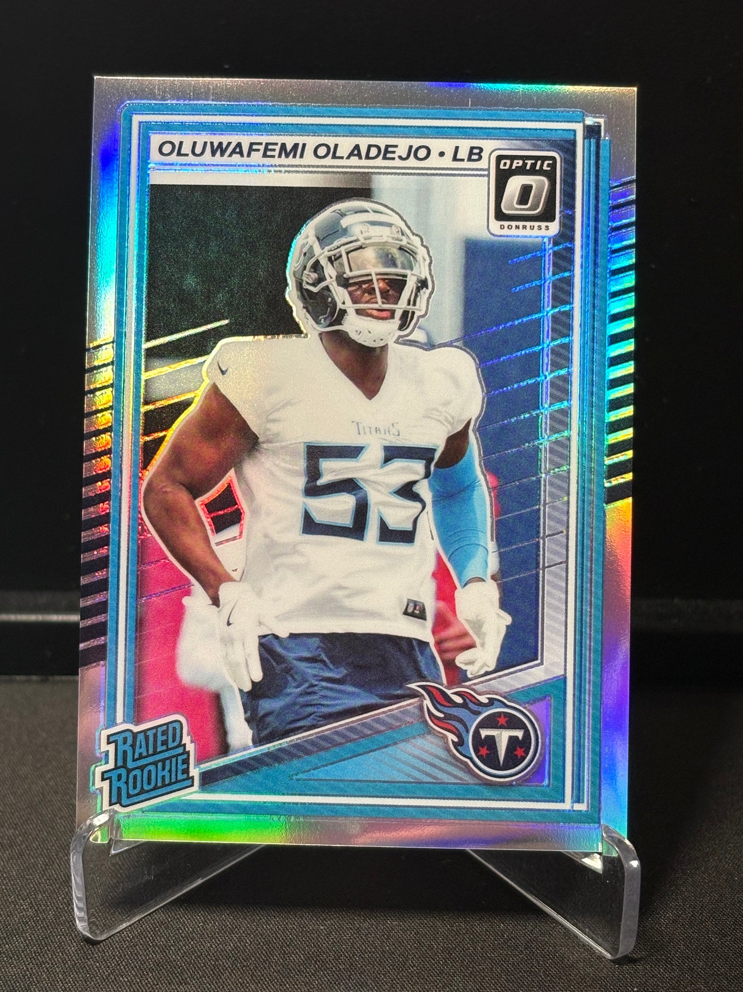 Oluwafemi Oladejo RC Donruss Optic 2025 "Silver Prizm" Tennessee Titans