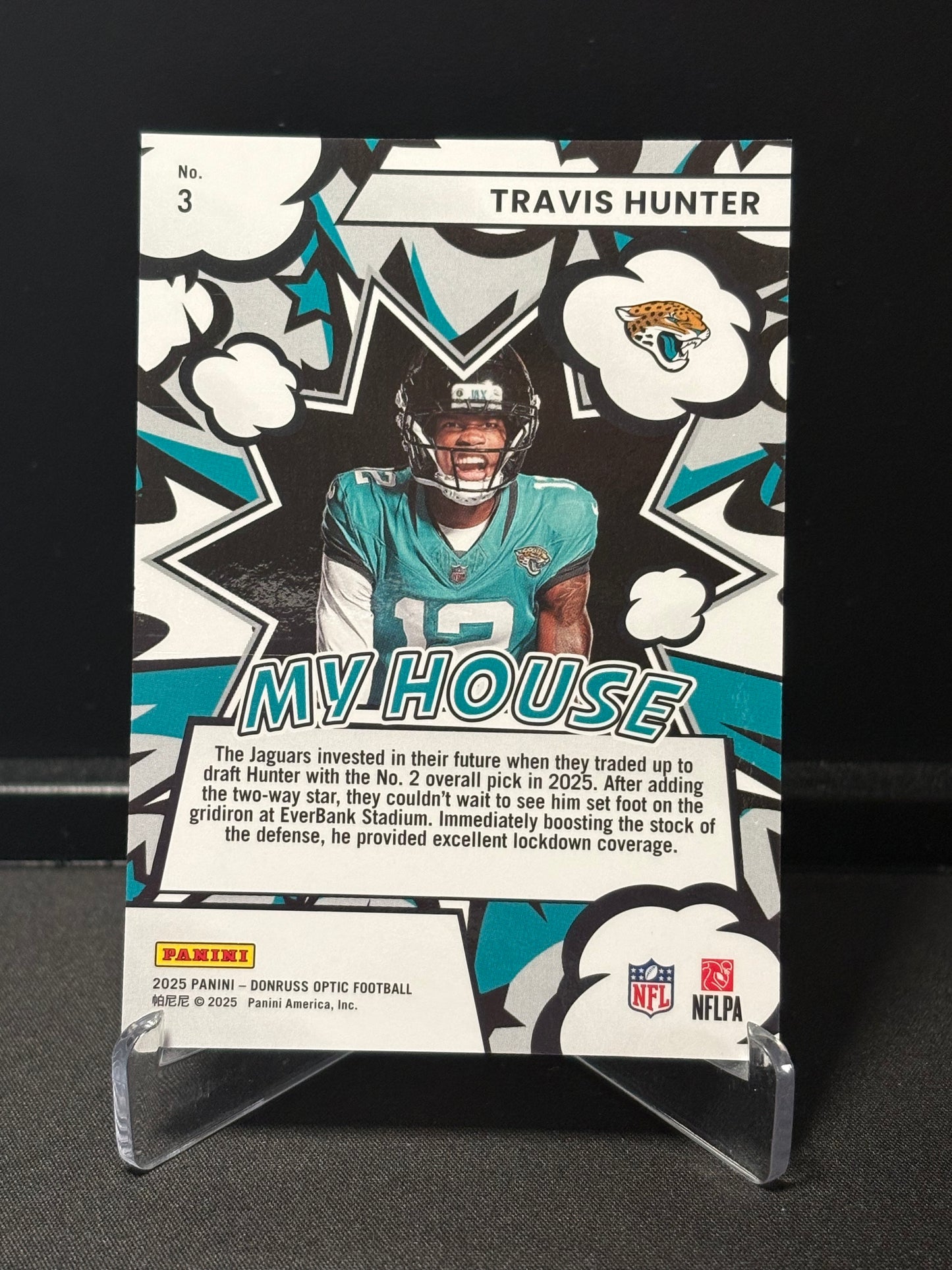 Travis Hunter RC Donruss Optic 2025 "My House" Jacksonville Jaguars