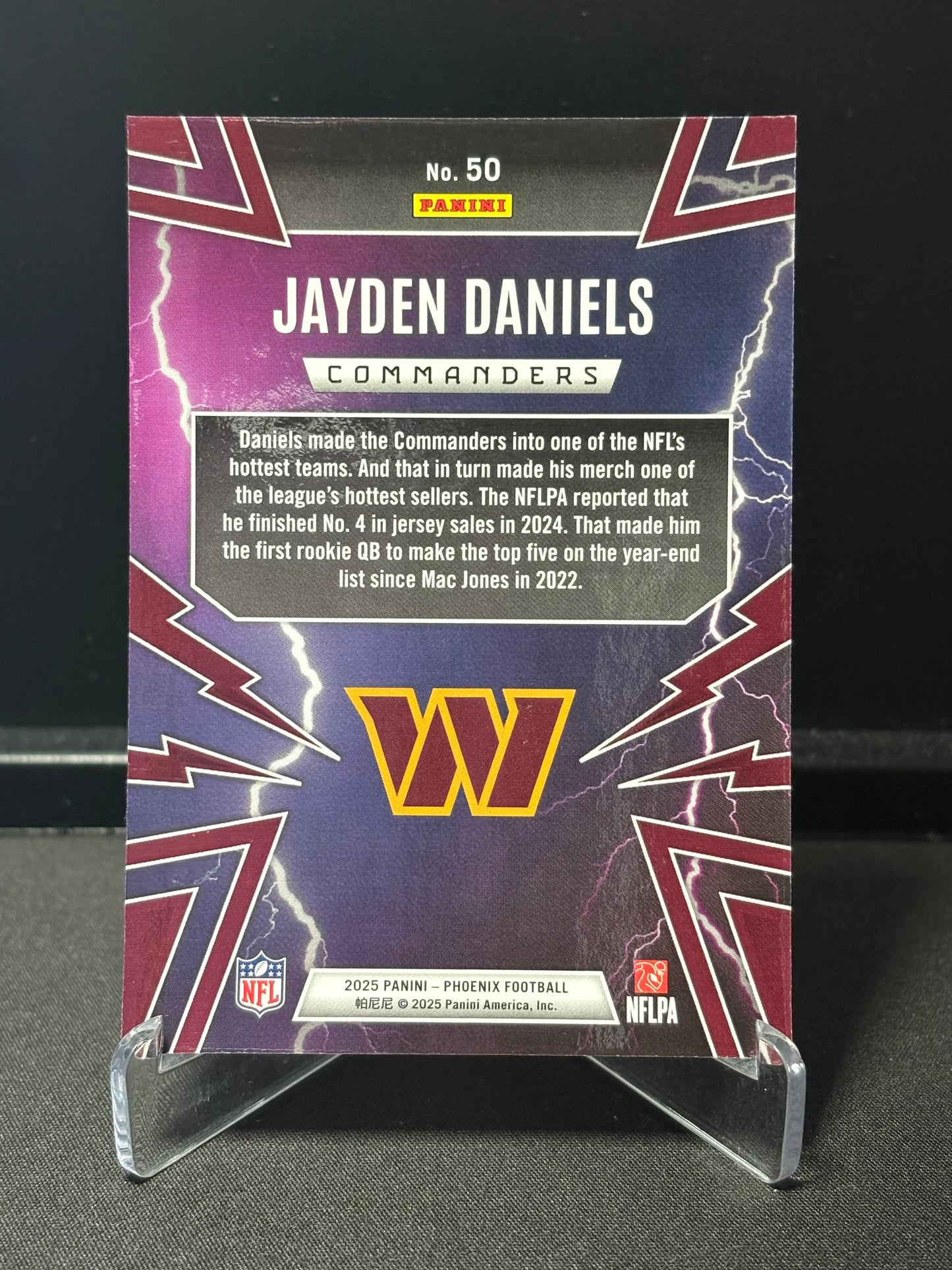 Jayden Daniels Panini Phoenix 2025 "Thunderbirds Prizm" Washington Commanders