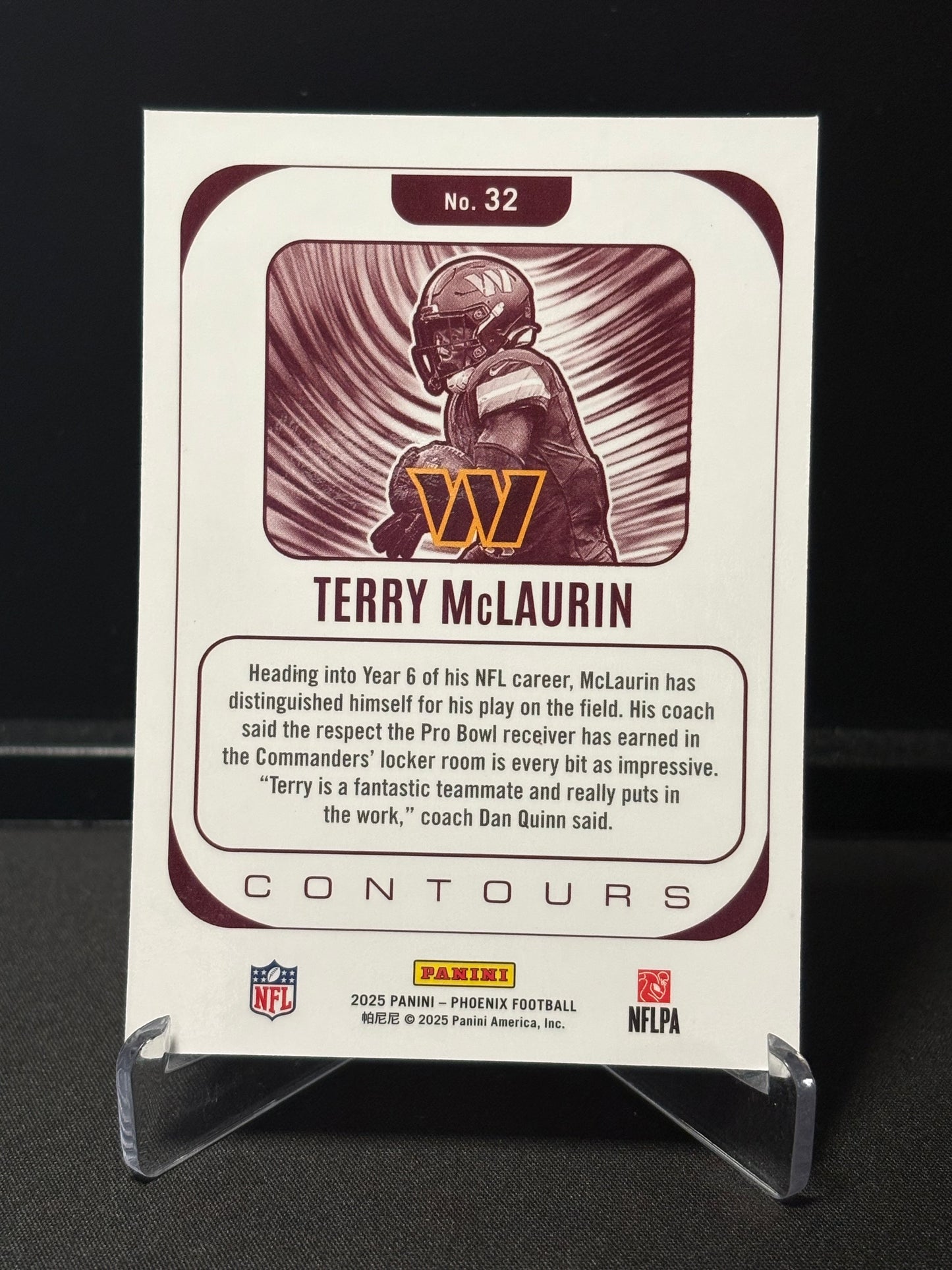 Terry McLaurin Panini Phoenix 2025 "Contours Prizm" Washington Commanders
