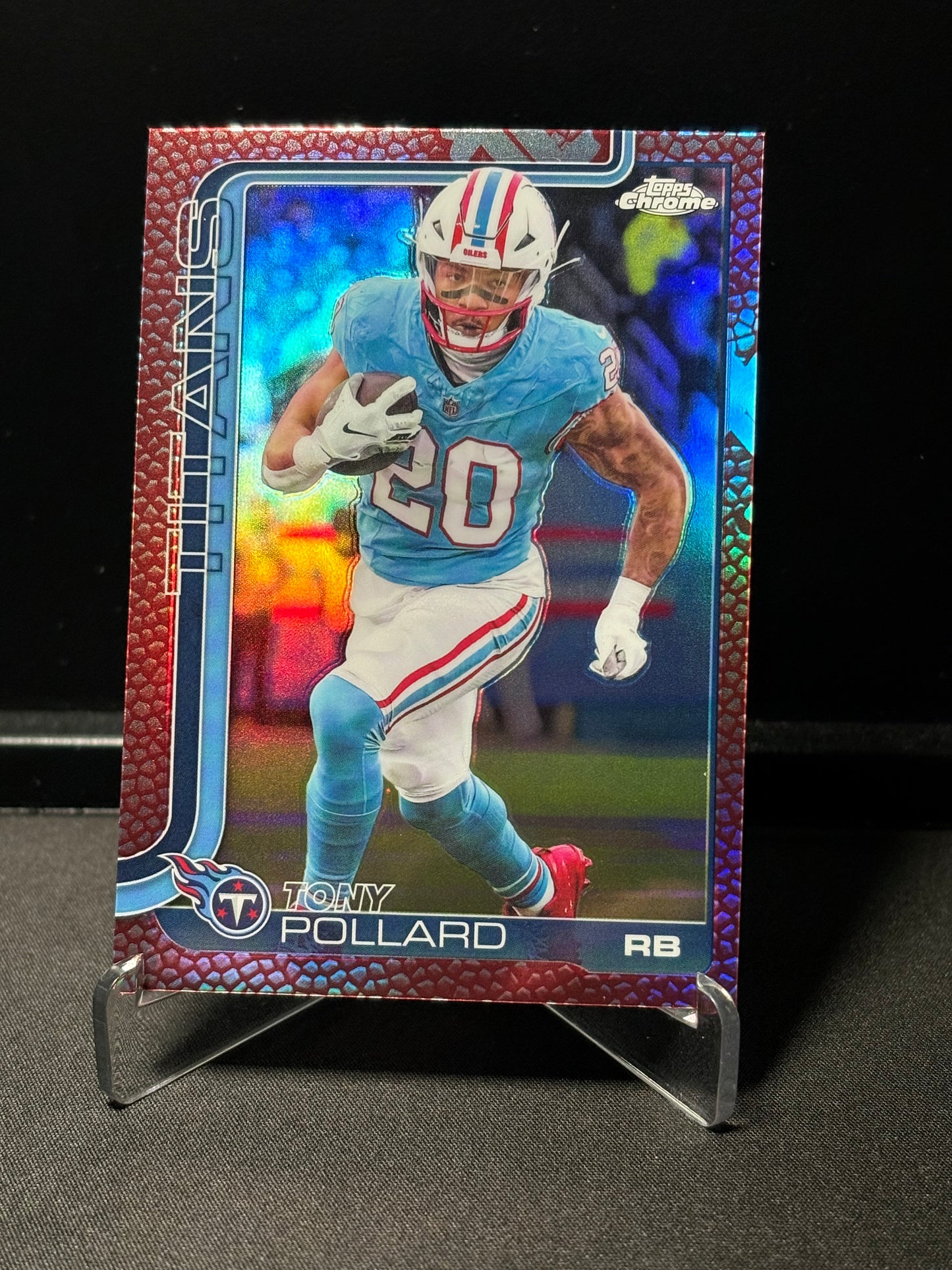 Tony Pollard Topps Chrome 2026 "Leather" Tennessee Titans