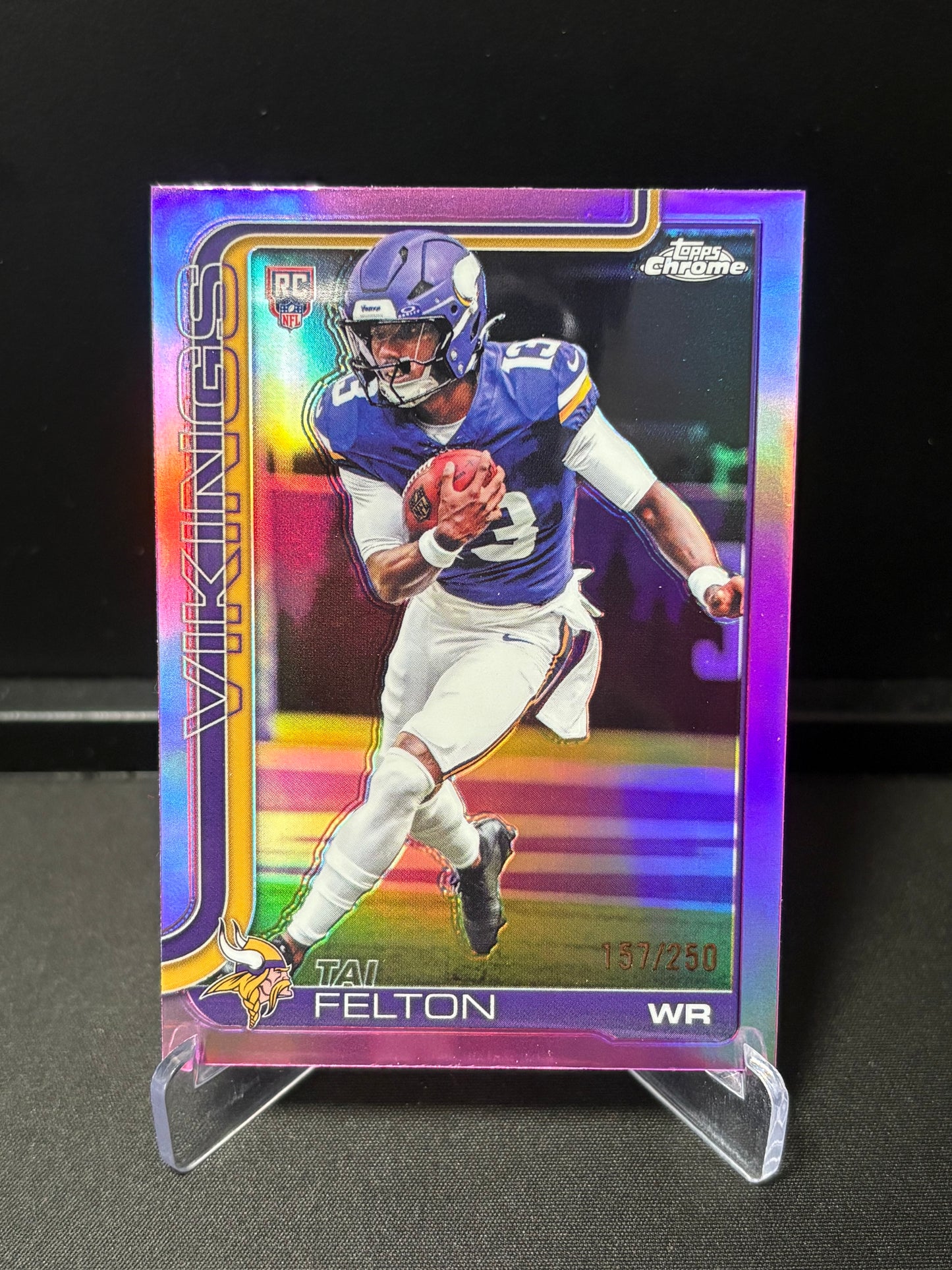 Tai Felton RC Topps Chrome 2026 "Pink /250" Minnesota Vikings
