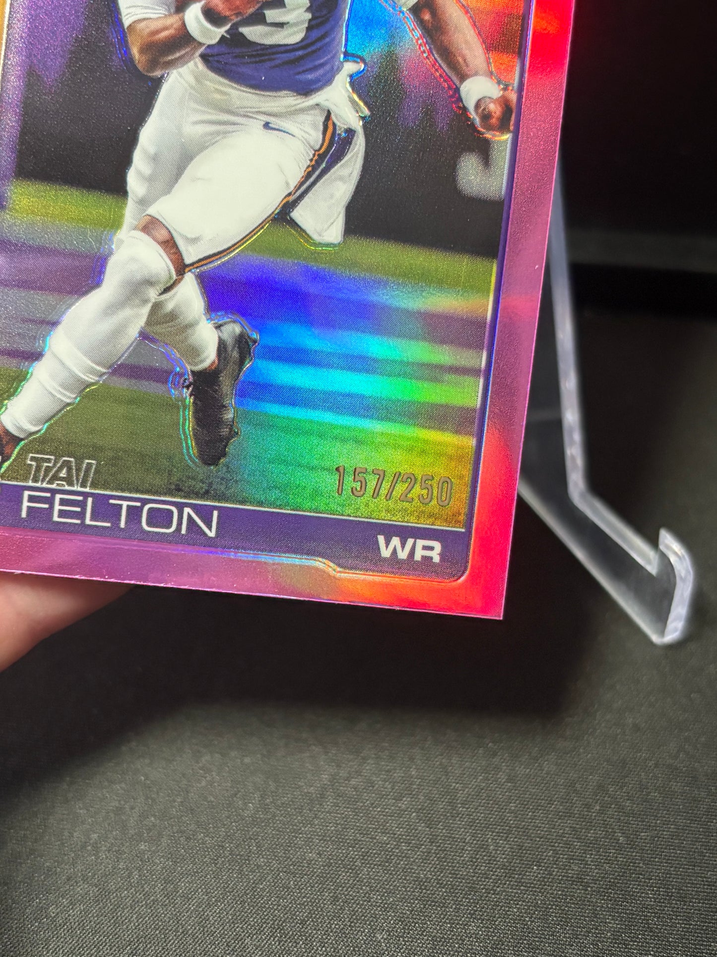 Tai Felton RC Topps Chrome 2026 "Pink /250" Minnesota Vikings