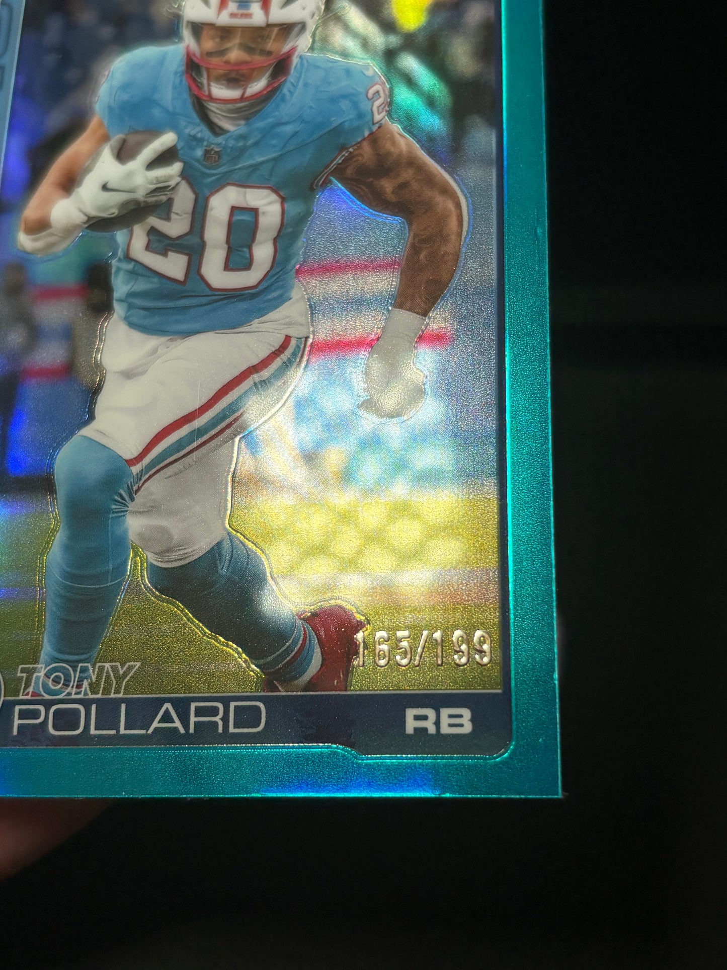 Tony Pollard Topps Chrome 2026 "Aqua /199" Tennessee Titans