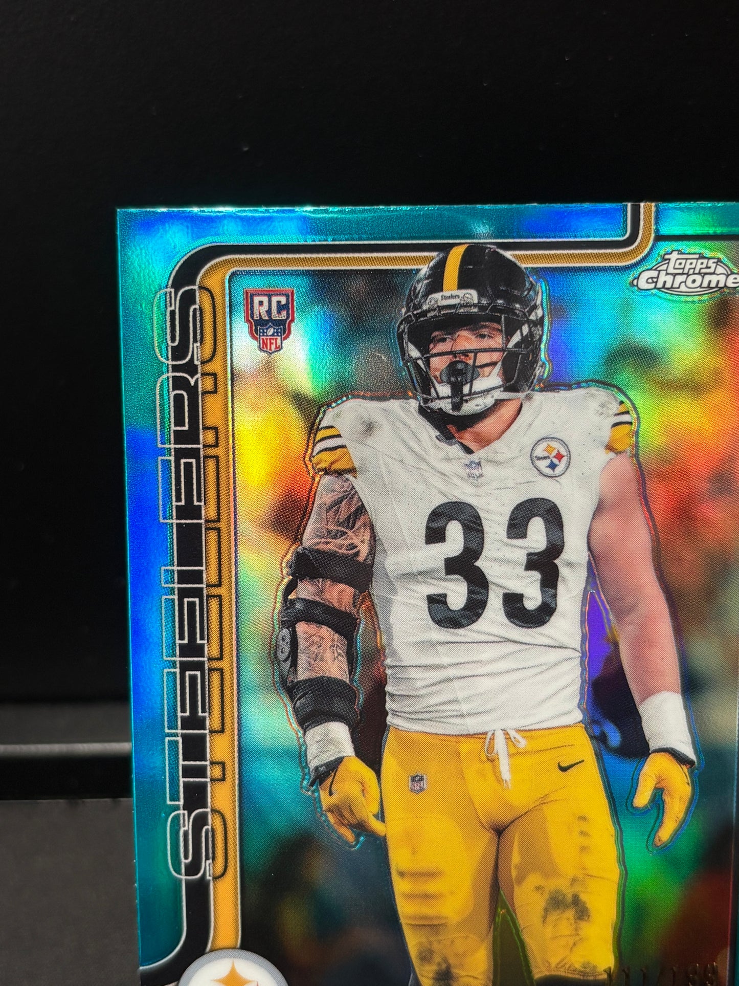 Jack Sawyer RC Topps Chrome 2026 "Aqua /199" Pittsburgh Steelers