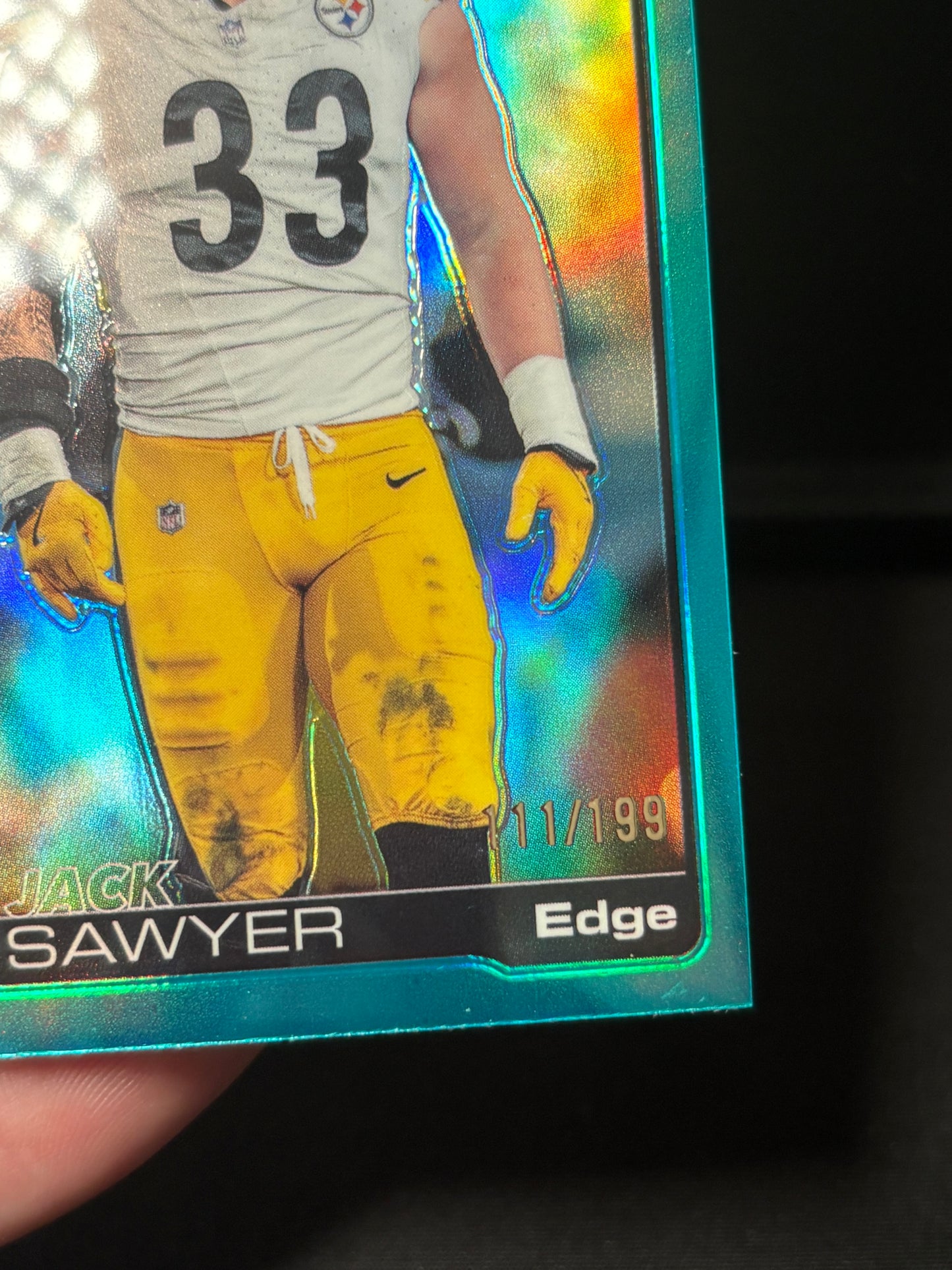 Jack Sawyer RC Topps Chrome 2026 "Aqua /199" Pittsburgh Steelers