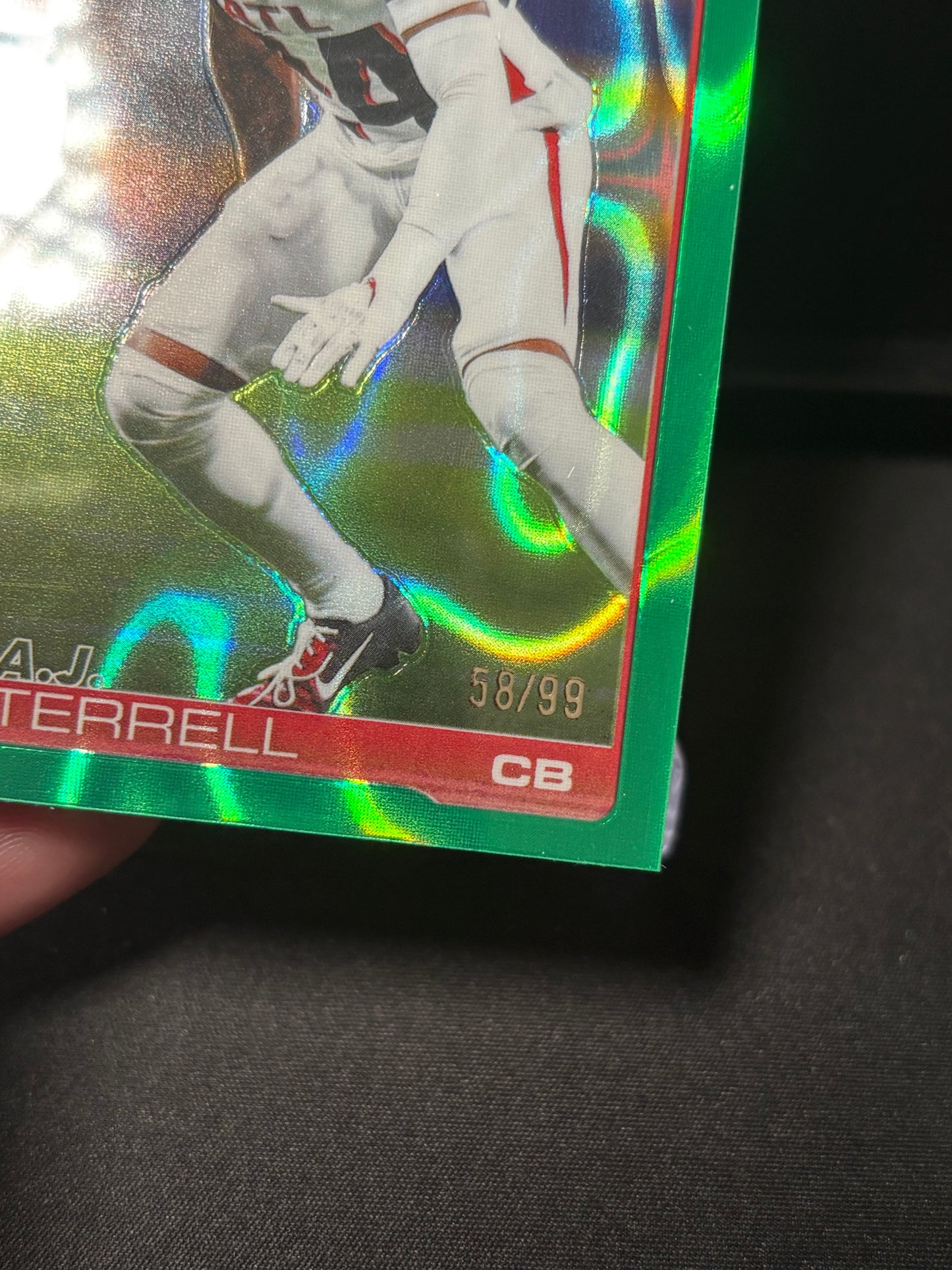A.J Terrell Topps Chrome 2026 "Green Lava /99" Atlanta Falcons
