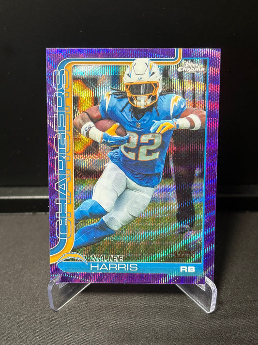 Najee Harris Topps Chrome 2026 "Purple Wave  /75" L.A Chargers