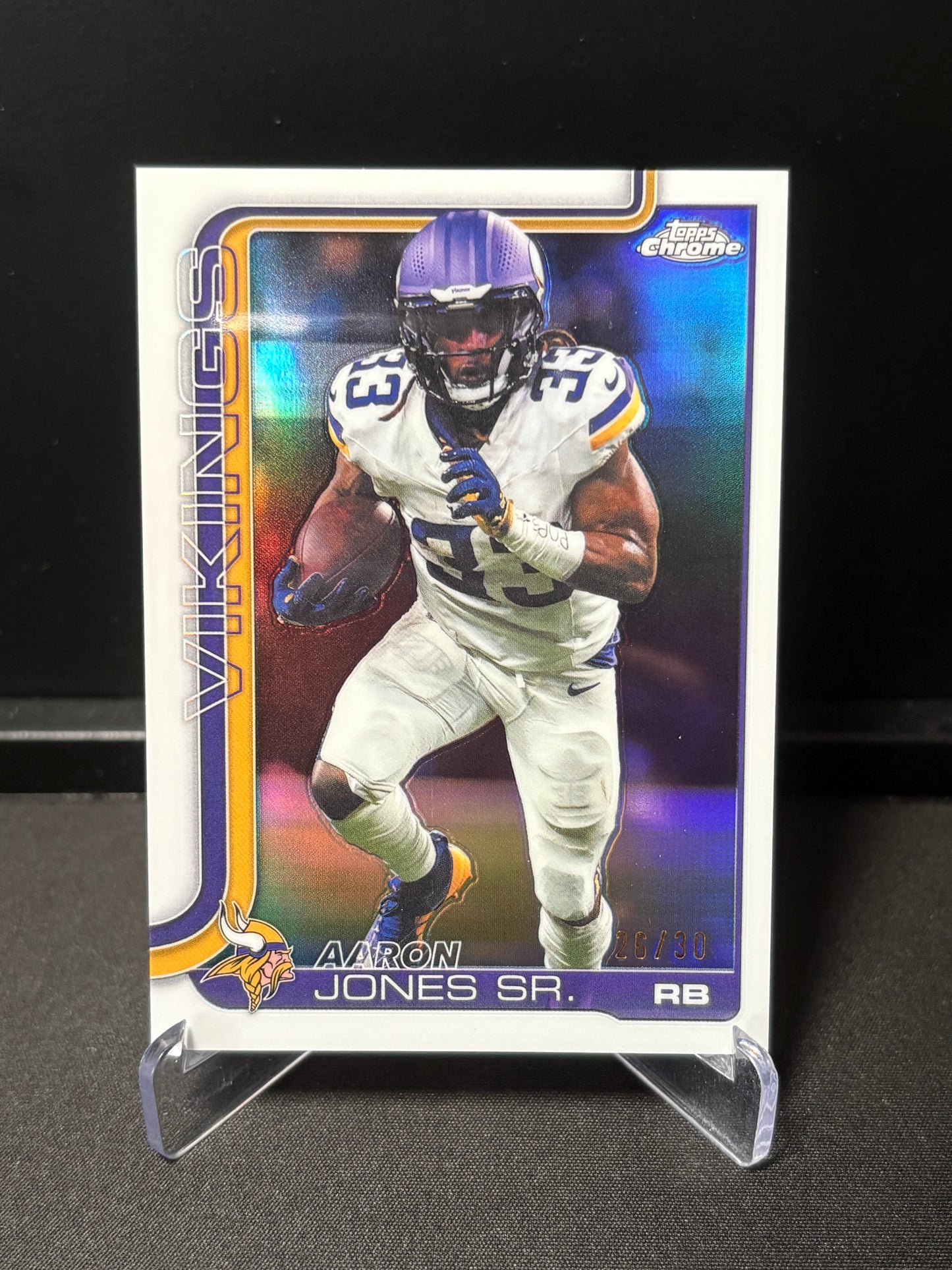 Aaron Jones Topps Chrome 2026 "White /30" Minnesota Vikings