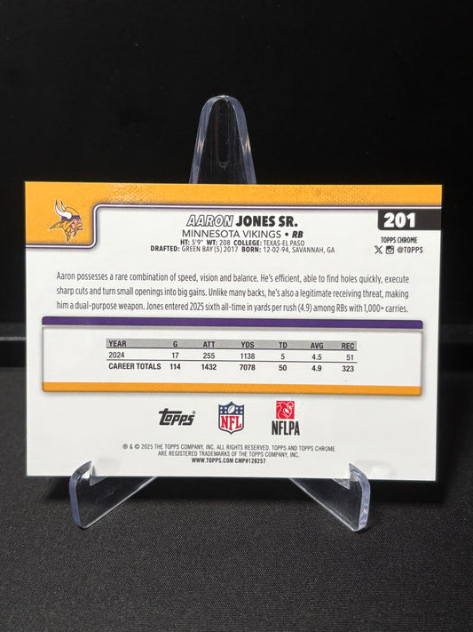 Aaron Jones Topps Chrome 2026 "White /30" Minnesota Vikings