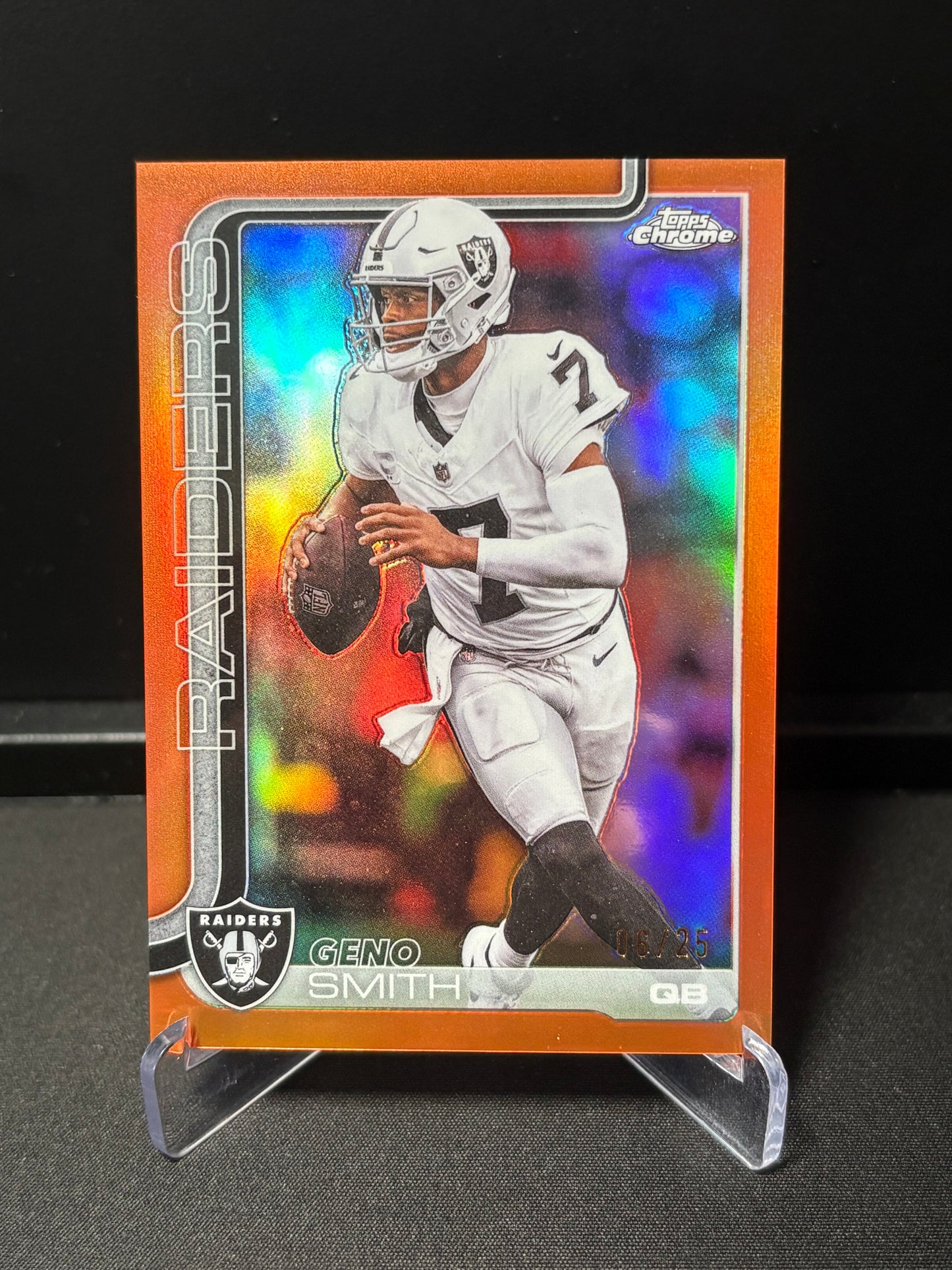 Geno Smith Topps Chrome 2026 "Orange /25" Las Vegas Raiders