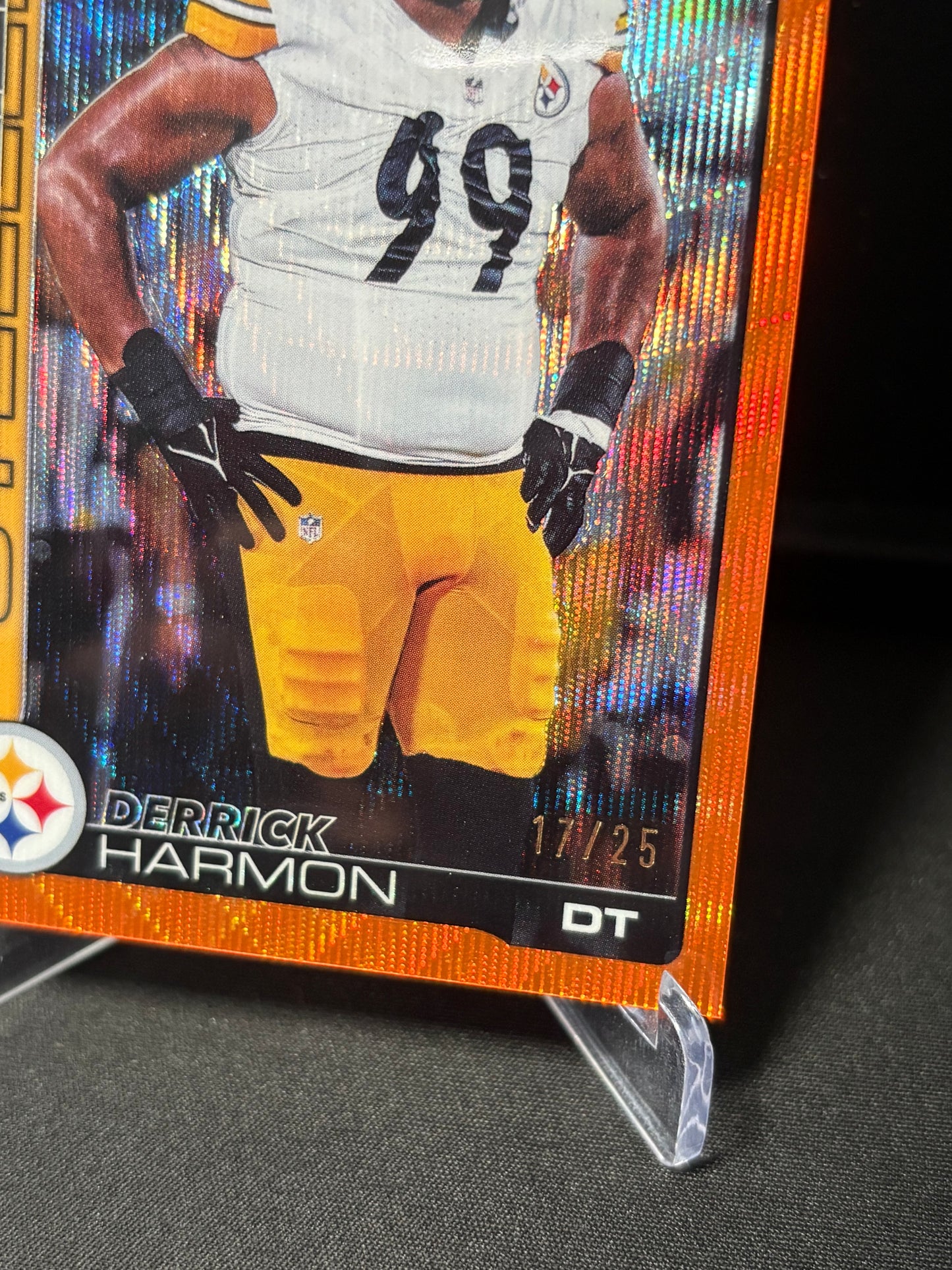Derrick Harmon RC Topps Chrome 2026 "Orange Wave /25" Pittsburgh Steelers