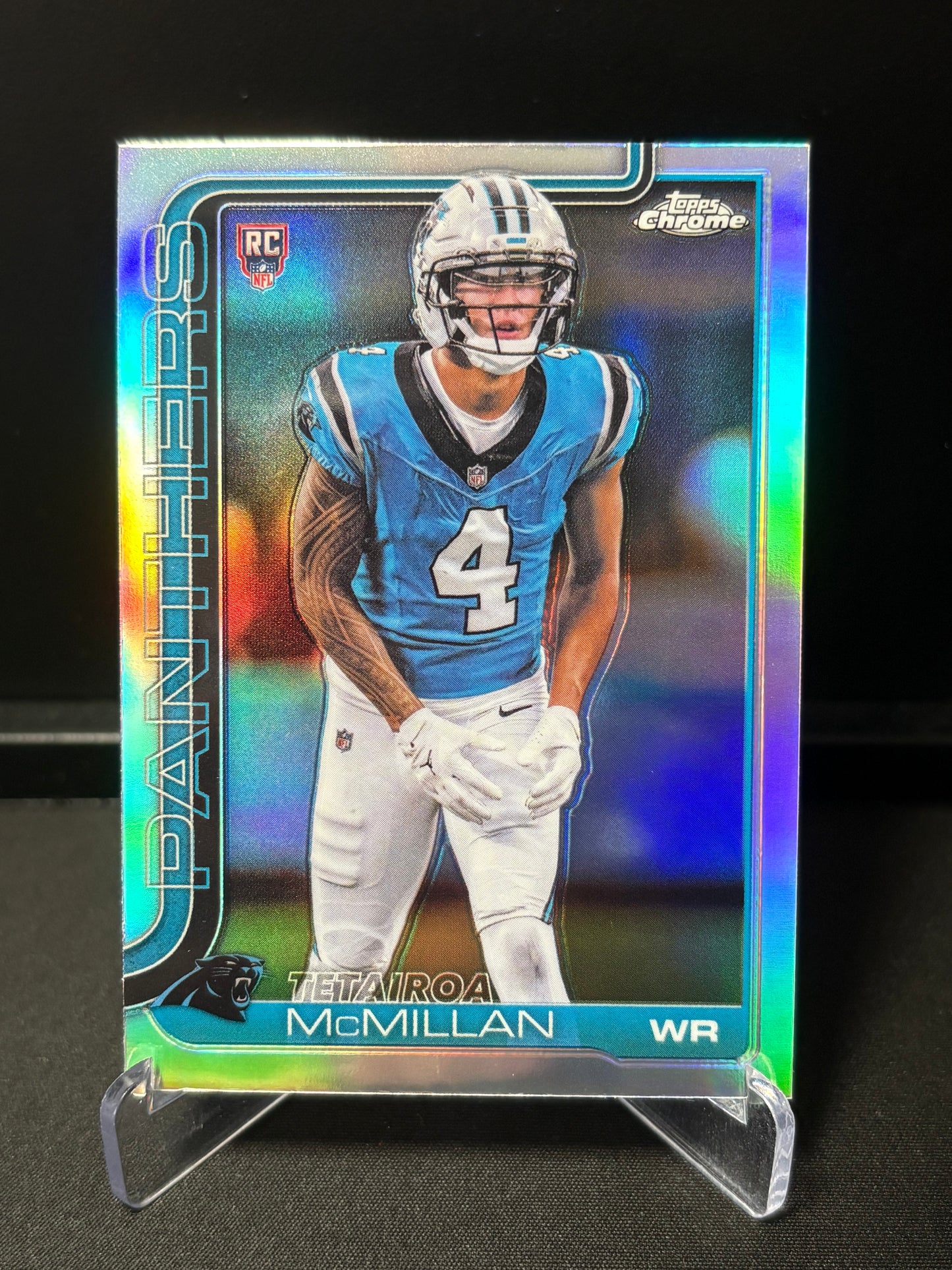 Tetairoa McMillan RC Topps Chrome 2026 "Refractor" Carolina Panthers