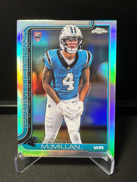Tetairoa McMillan RC Topps Chrome 2026 "Refractor" Carolina Panthers