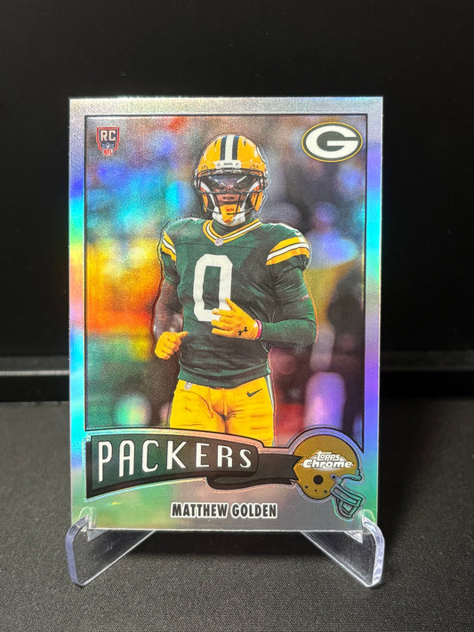Matthew Golden RC Topps Chrome 2026 " 1975 Refractor" Green Bay Packers