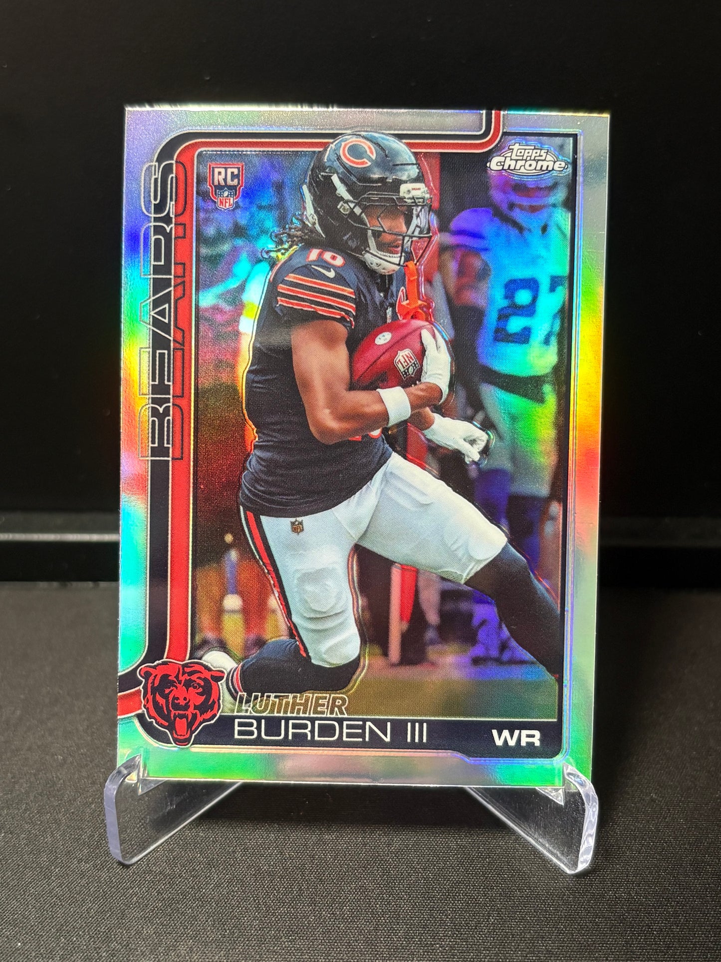 Luther Burden III RC Topps Chrome 2026 "Refractor" Chicago Bears