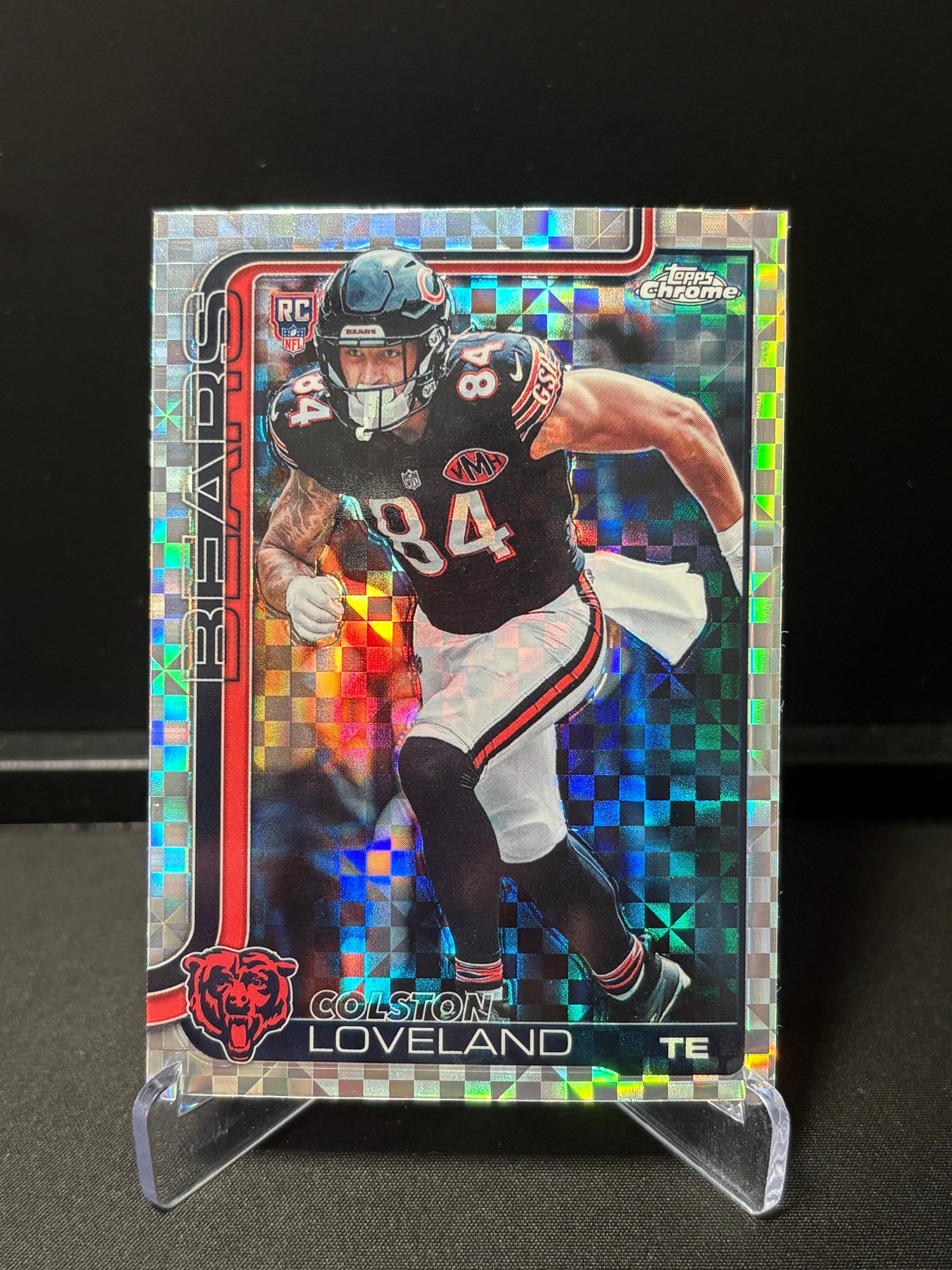 Colston Loveland RC Topps Chrome 2026 "X-Fractor" Chicago Bears