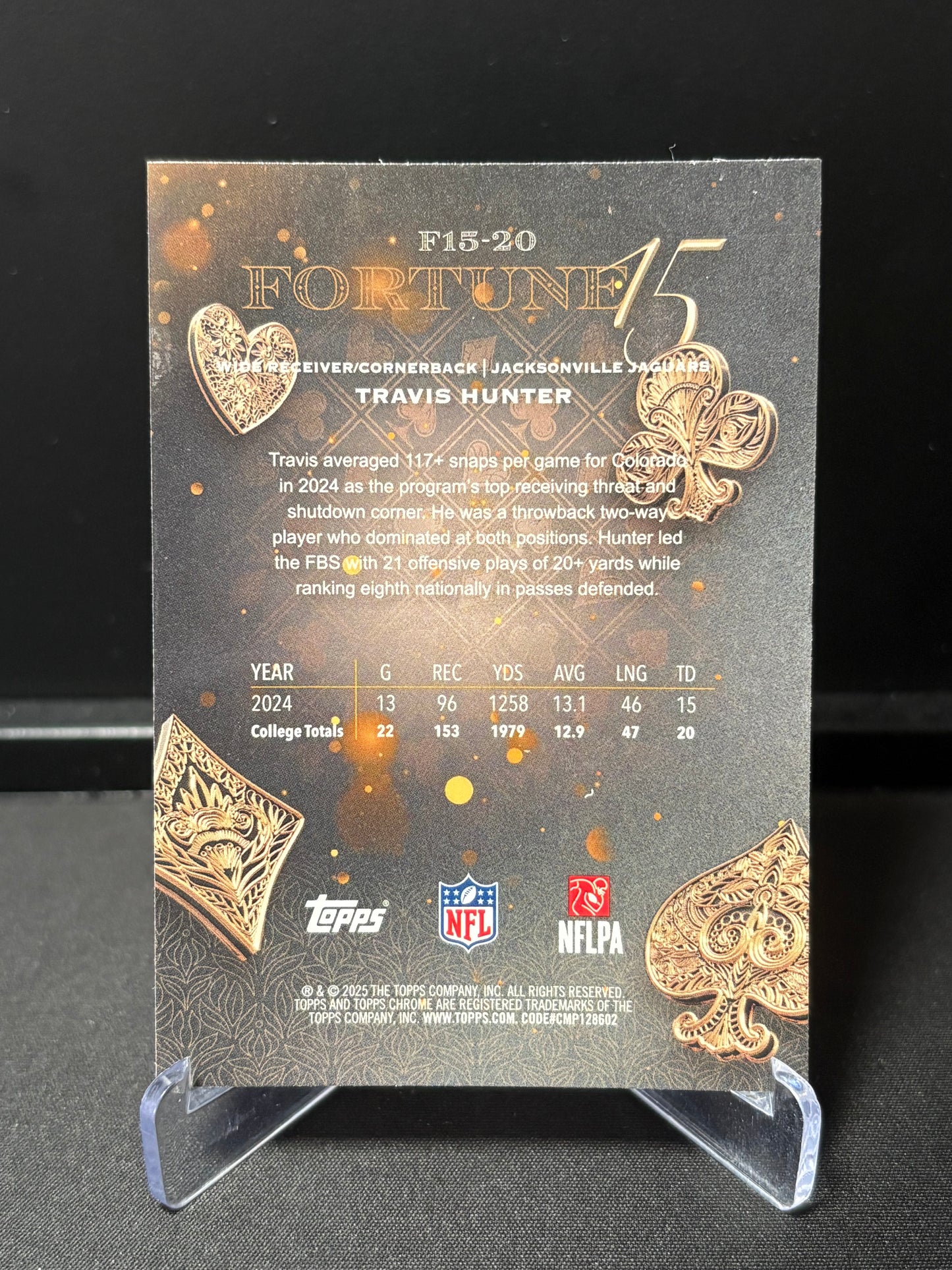 Travis Hunter RC Topps Chrome 2026 "Fortune 15 X-Fractor" Jacksonville Jaguars