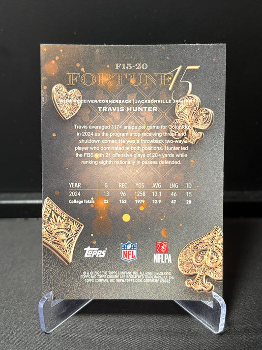 Travis Hunter RC Topps Chrome 2026 "Fortune 15 X-Fractor" Jacksonville Jaguars