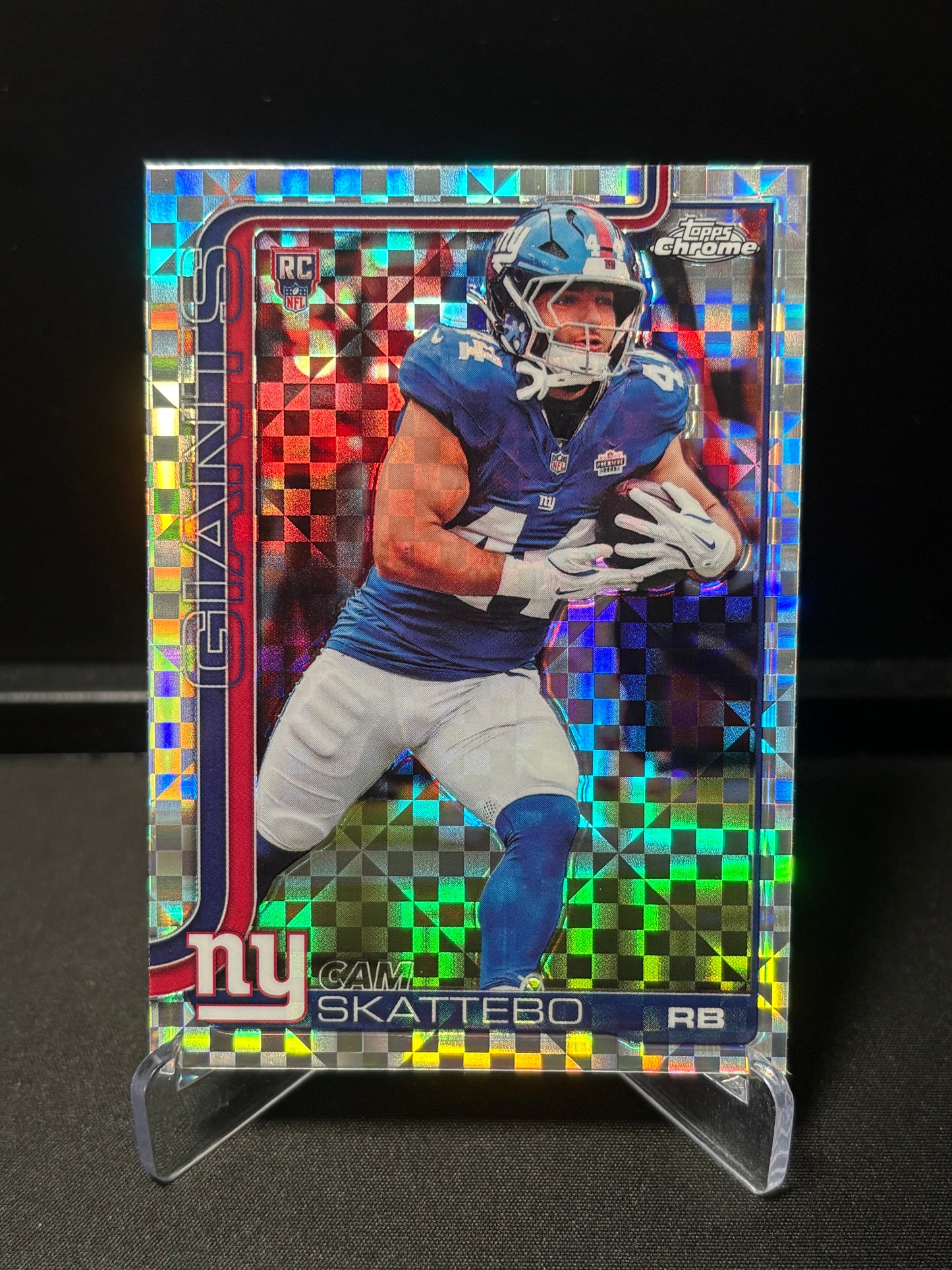 Cam Skattebo RC Topps Chrome 2026 "X-Fractor" New York Giants