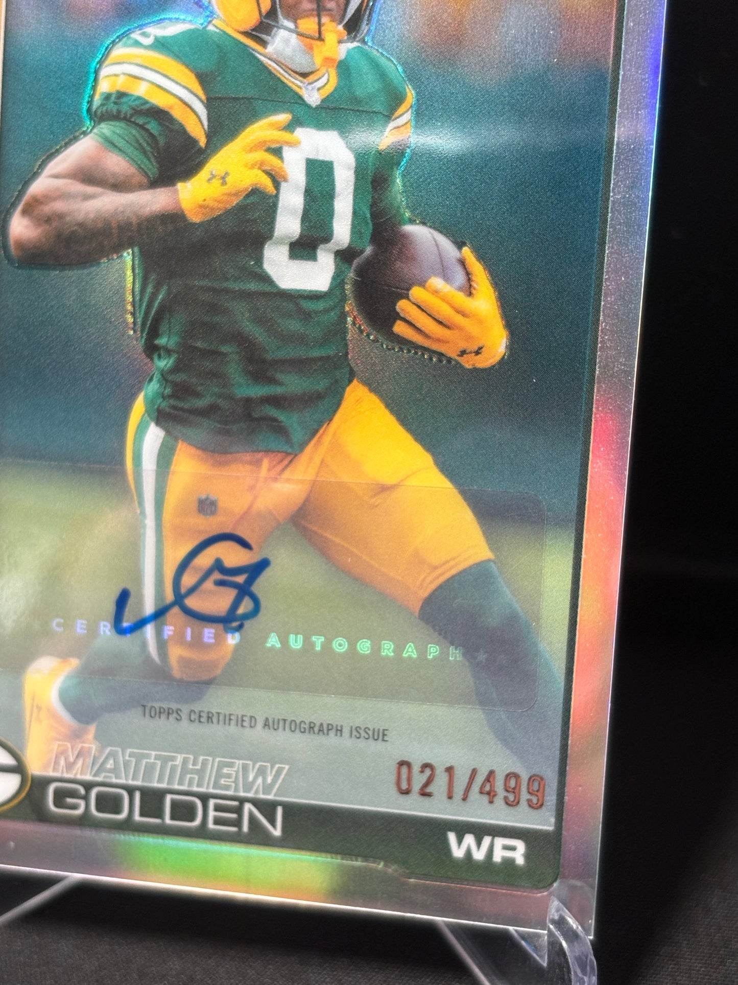 Matthew Golden RC Topps Chrome 2026 "Auto Refractor /499" Green Bay Packers