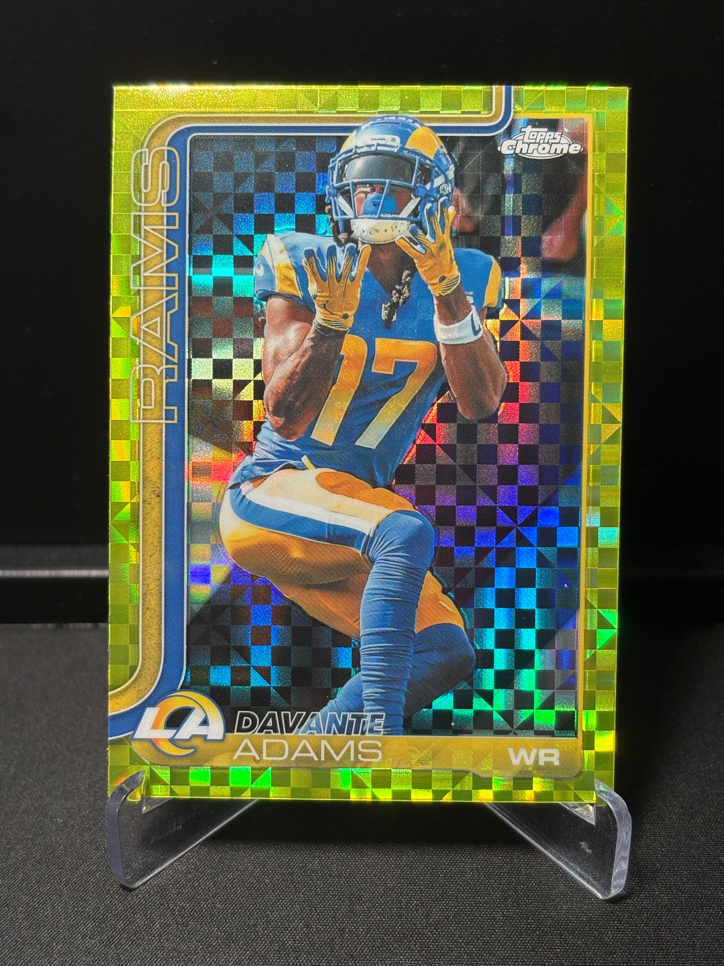 Davante Adams Topps Chrome 2026 "Lime X-Fractor" L.A Rams
