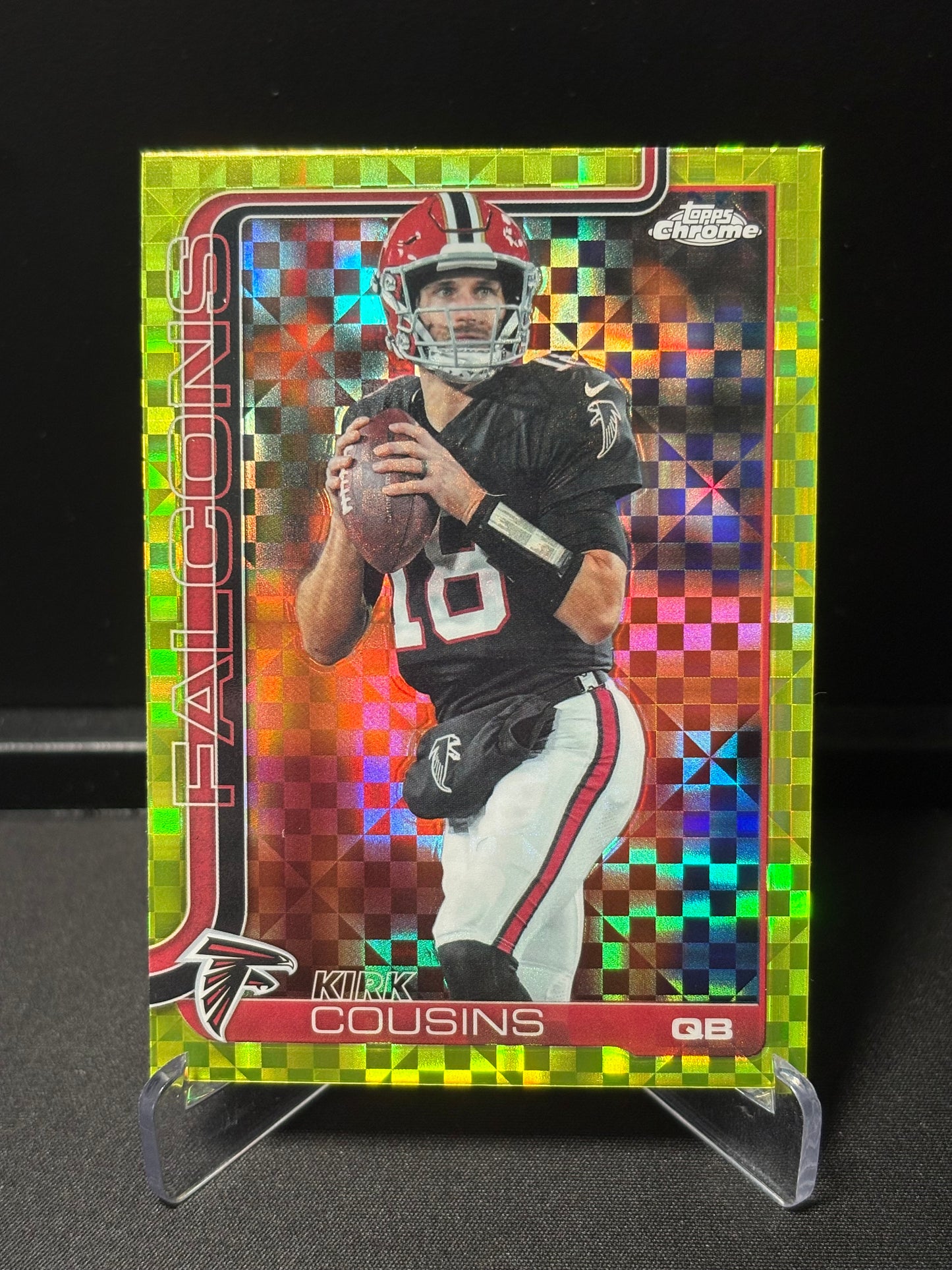 Kirk Cousins Topps Chrome 2026 "Lime X-Fractor" Atlanta Falcons