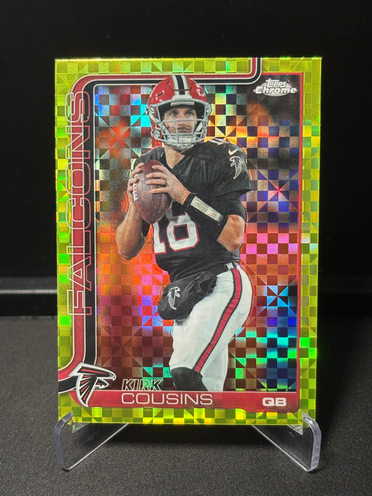 Kirk Cousins Topps Chrome 2026 "Lime X-Fractor" Atlanta Falcons