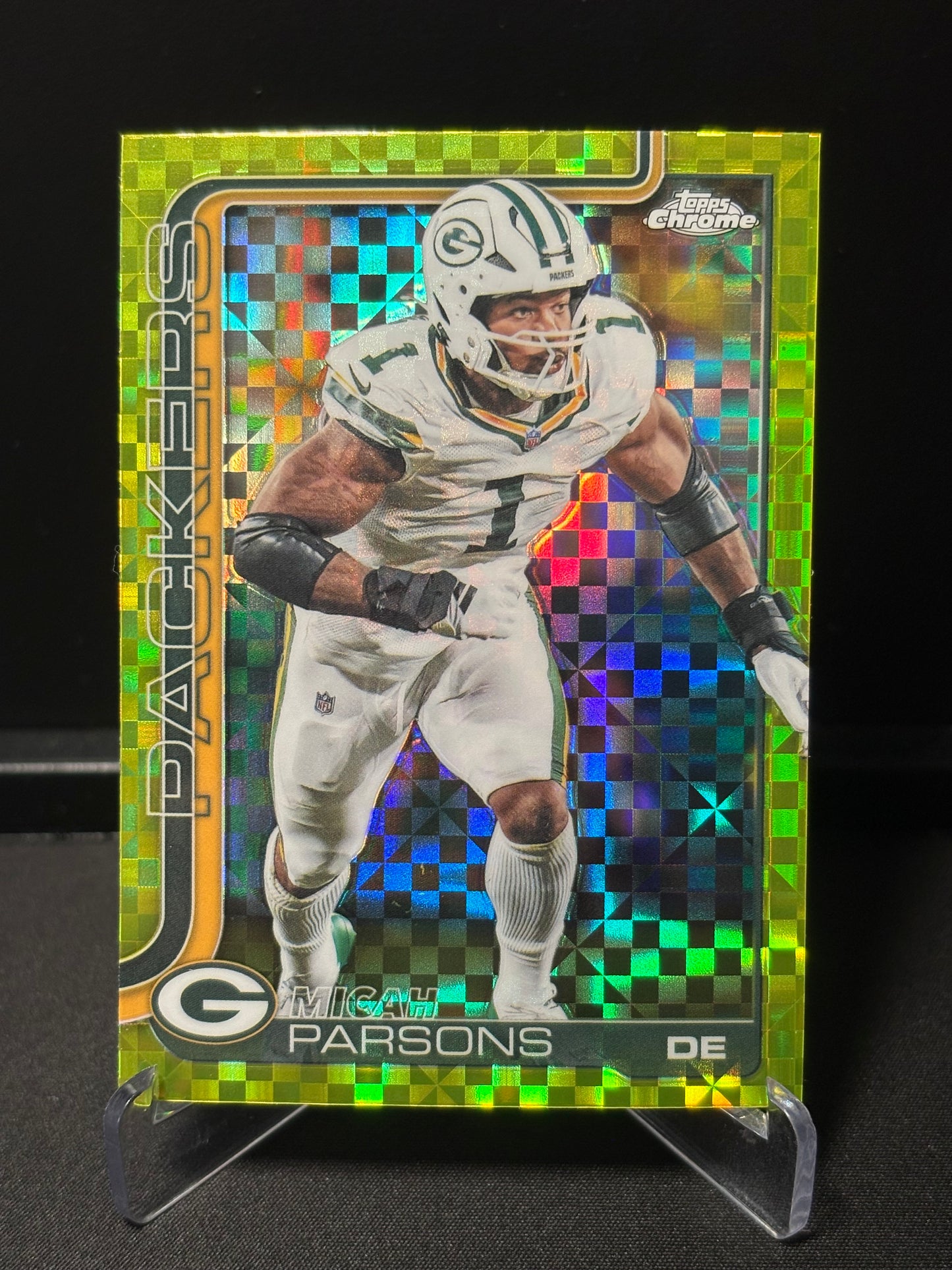 Micah Parsons Topps Chrome 2026 "Lime X-Fractor" Green Bay Packers