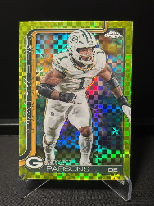 Micah Parsons Topps Chrome 2026 "Lime X-Fractor" Green Bay Packers